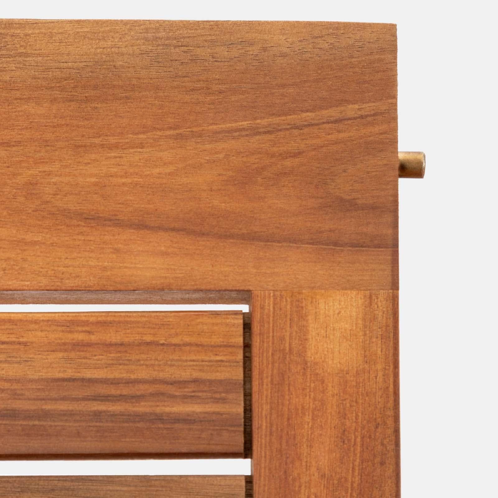 Set pranzo tavolo allungabile 150/200x100 cm e 4 sedie con braccioli in legno di acacia - Paja