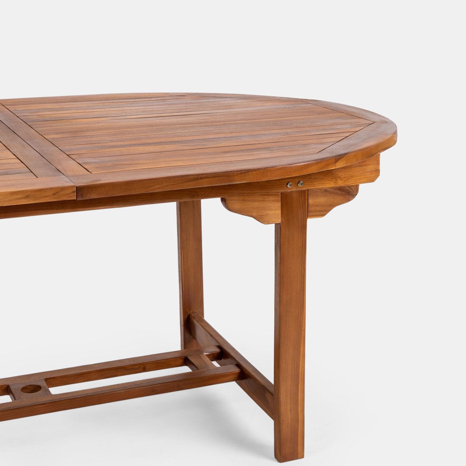 Set pranzo tavolo allungabile 180/240x120 cm e 4 poltrone in polyrattan nero e legno teak - Habanero