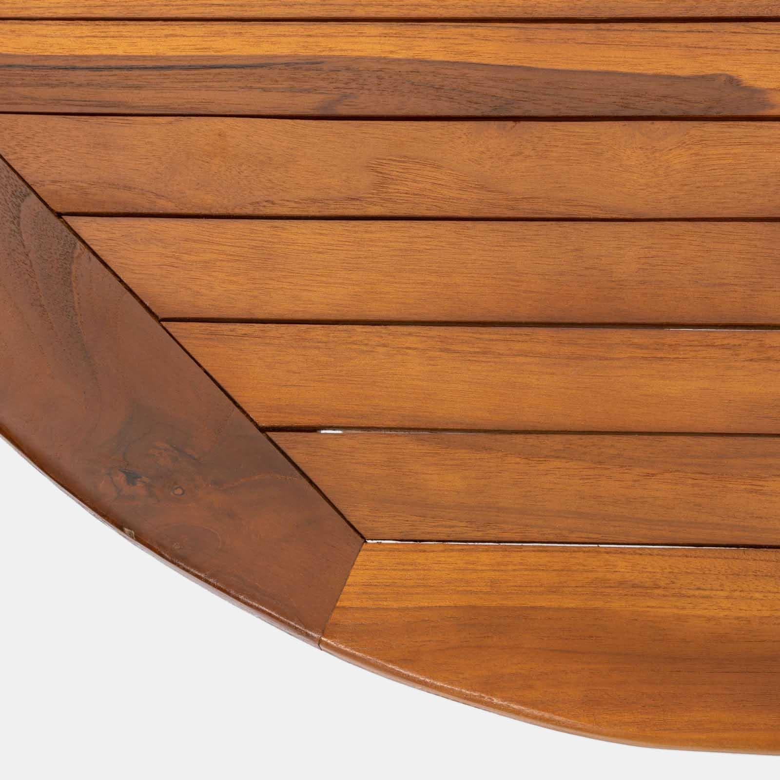 Set pranzo tavolo allungabile 180/240x120 cm e 4 poltrone in polyrattan nero e legno teak - Habanero