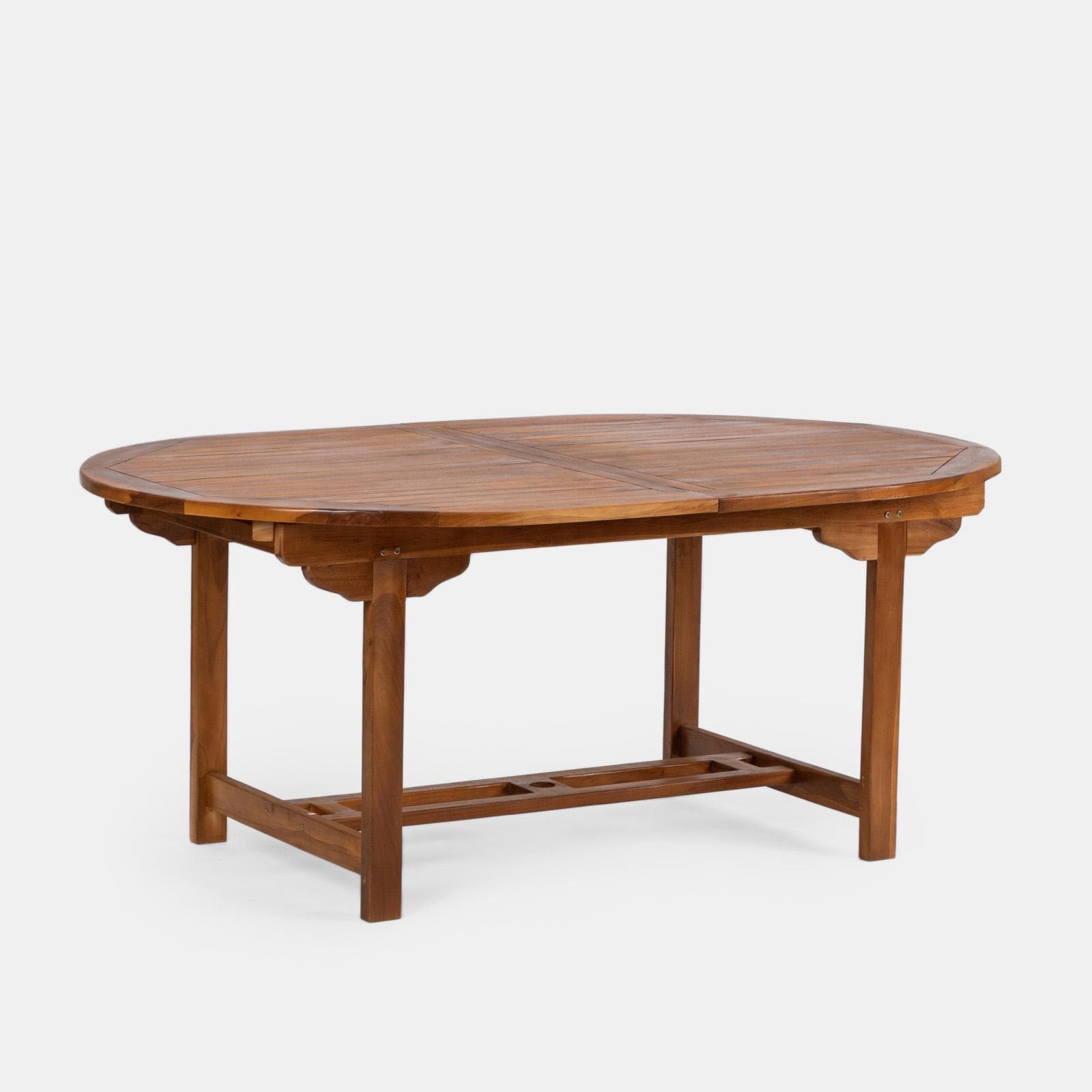 Set pranzo tavolo allungabile 180/240x120 cm e 4 poltrone in polyrattan nero e legno teak - Habanero