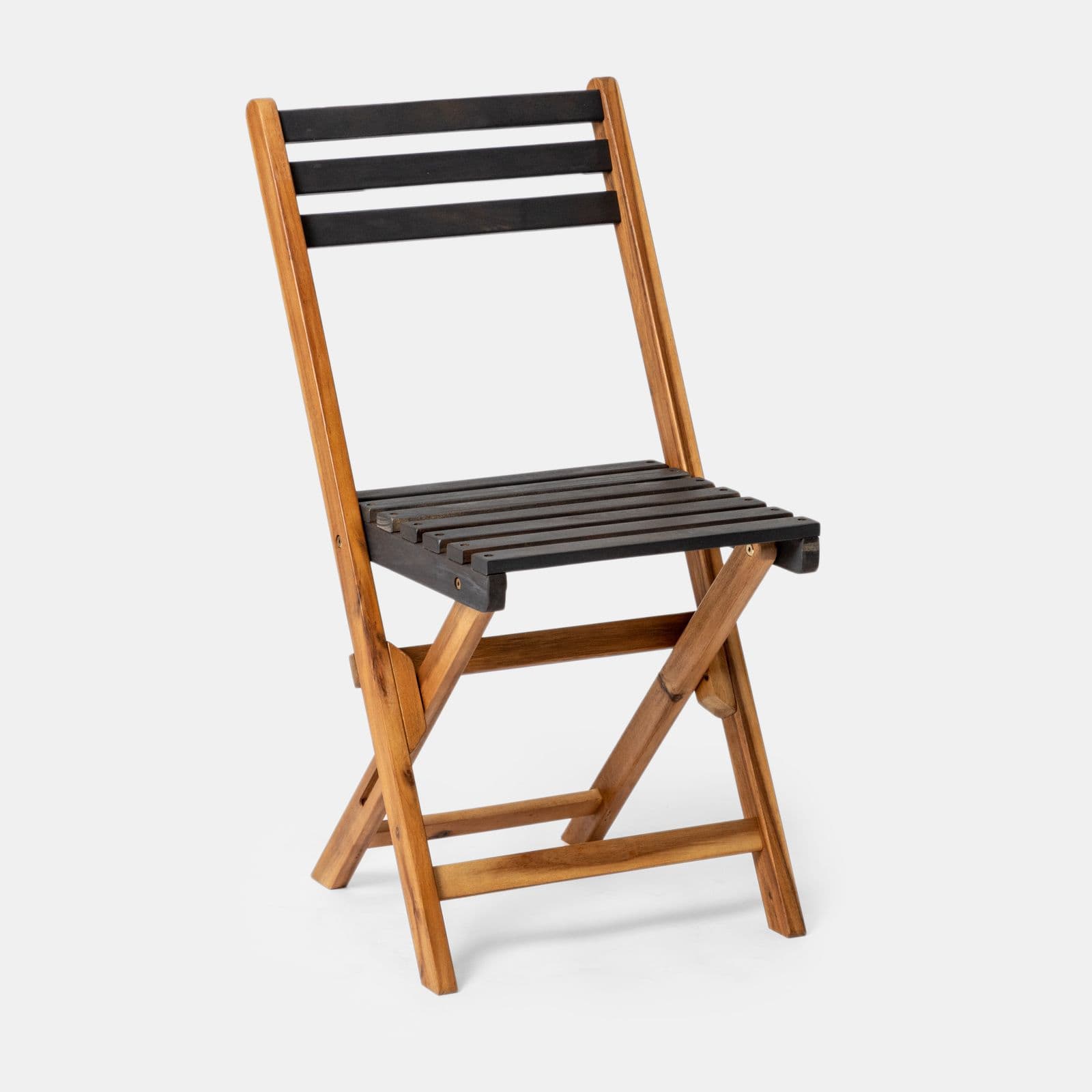 Set pranzo in legno massello di acacia tavolo 118x70 cm e 4 sedie pieghevoli - Nauru