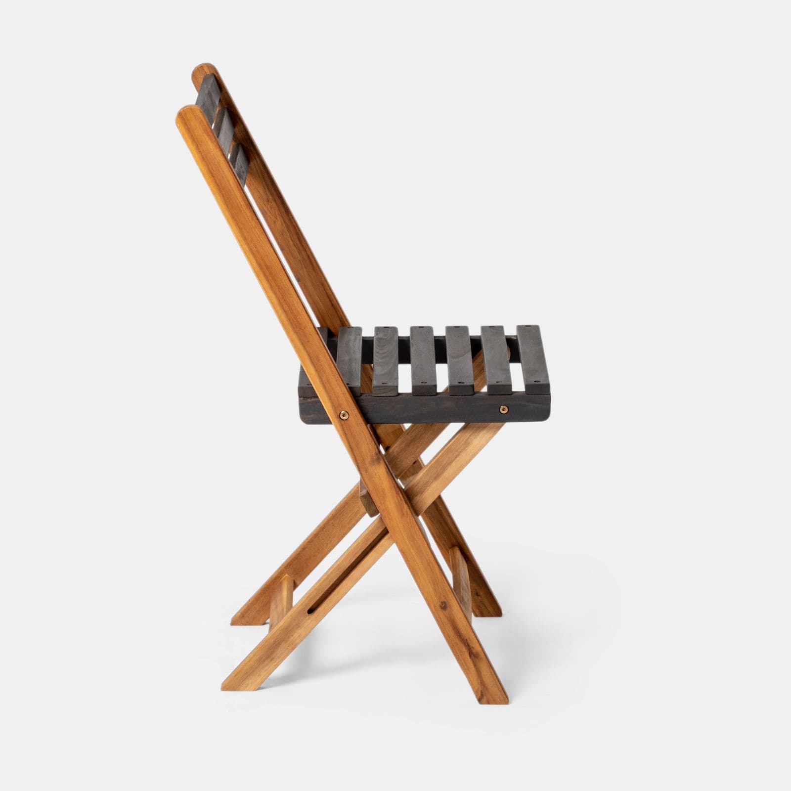 Set pranzo in legno massello di acacia tavolo 118x70 cm e 4 sedie pieghevoli - Nauru
