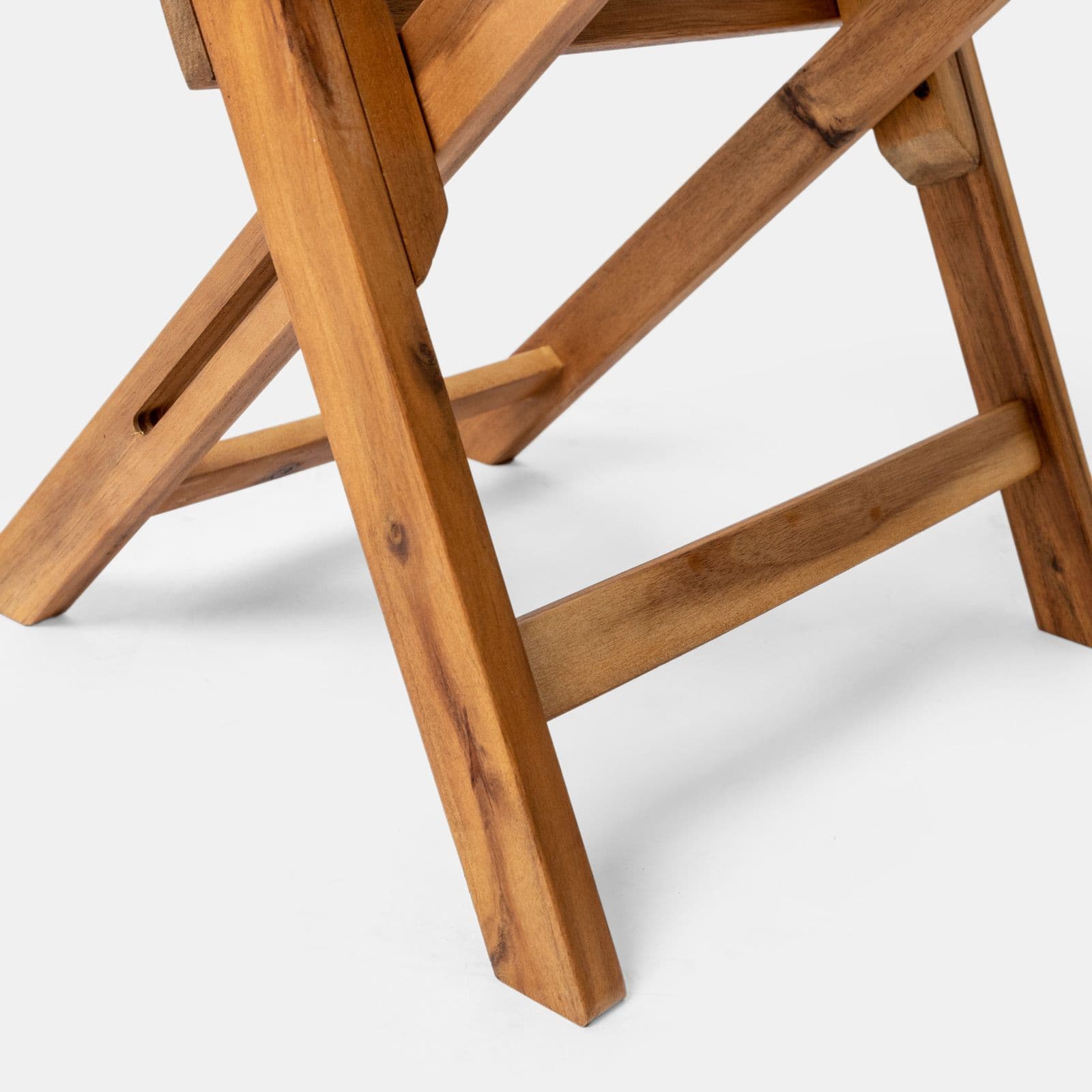 Set pranzo in legno massello di acacia tavolo 118x70 cm e 4 sedie pieghevoli - Nauru