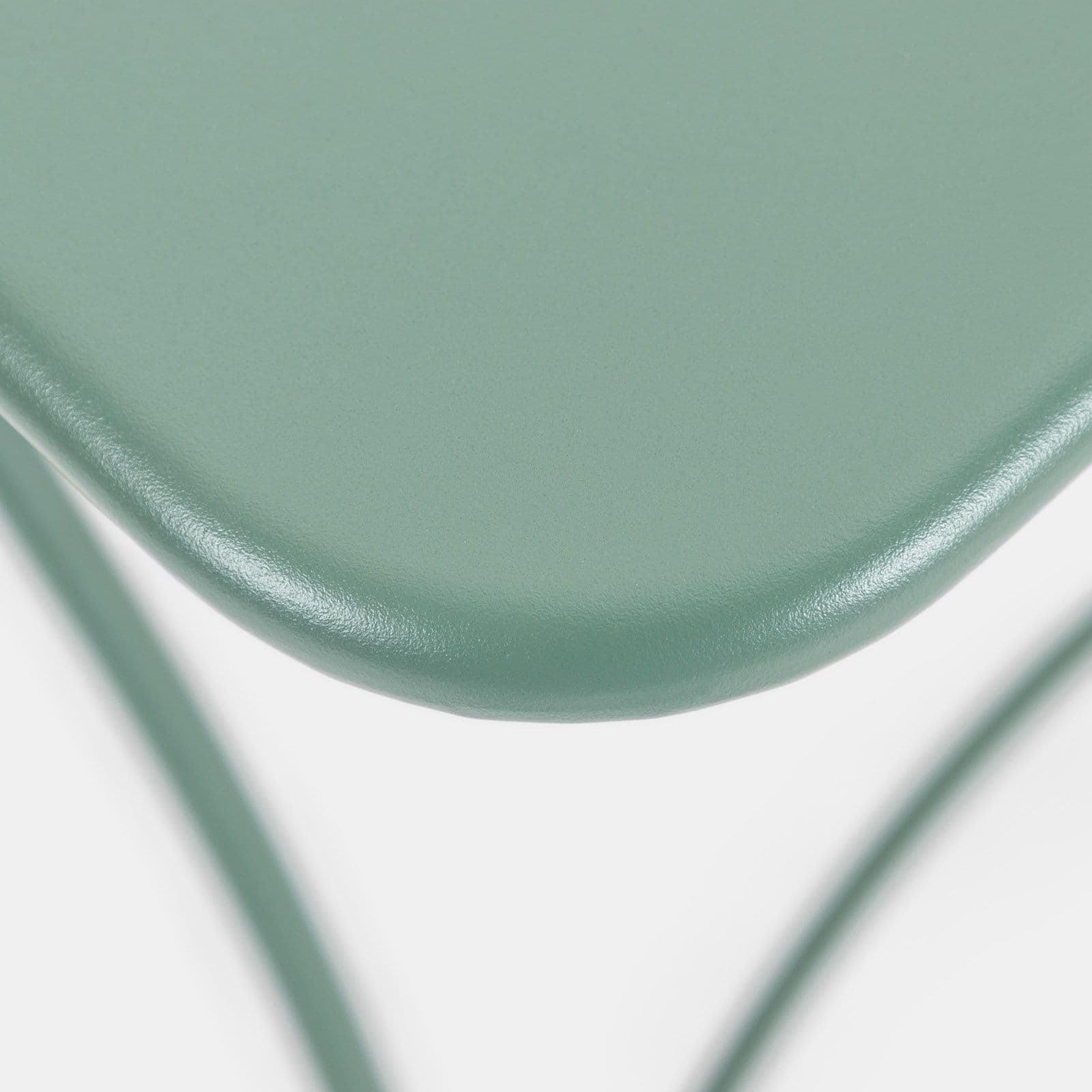 Set bistrot tavolo pieghevole 60x60 cm e 2 sedie con braccioli in acciaio verde marino - Faber