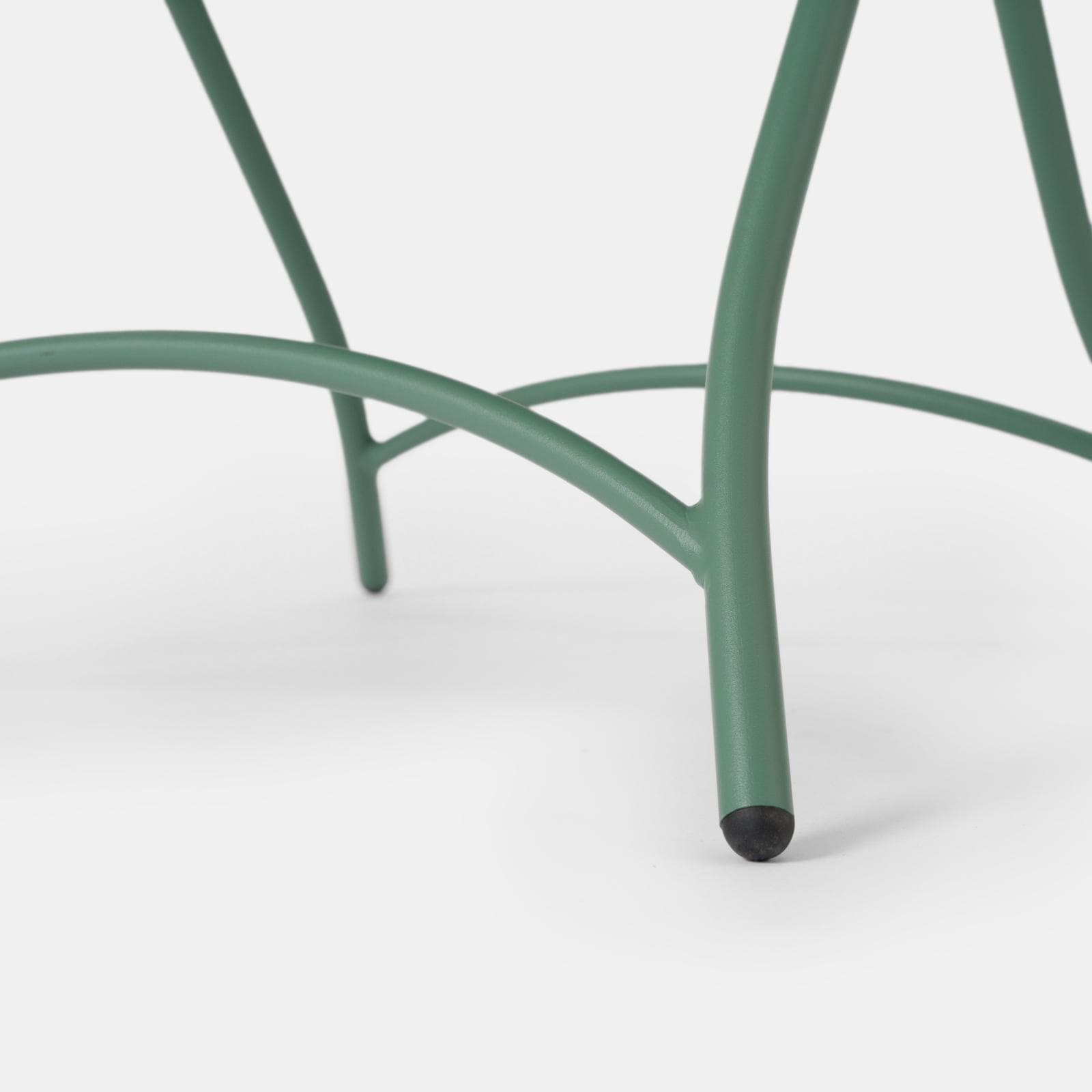 Set bistrot tavolo pieghevole 60x60 cm e 2 sedie pieghevoli in acciaio verde marino - Faber