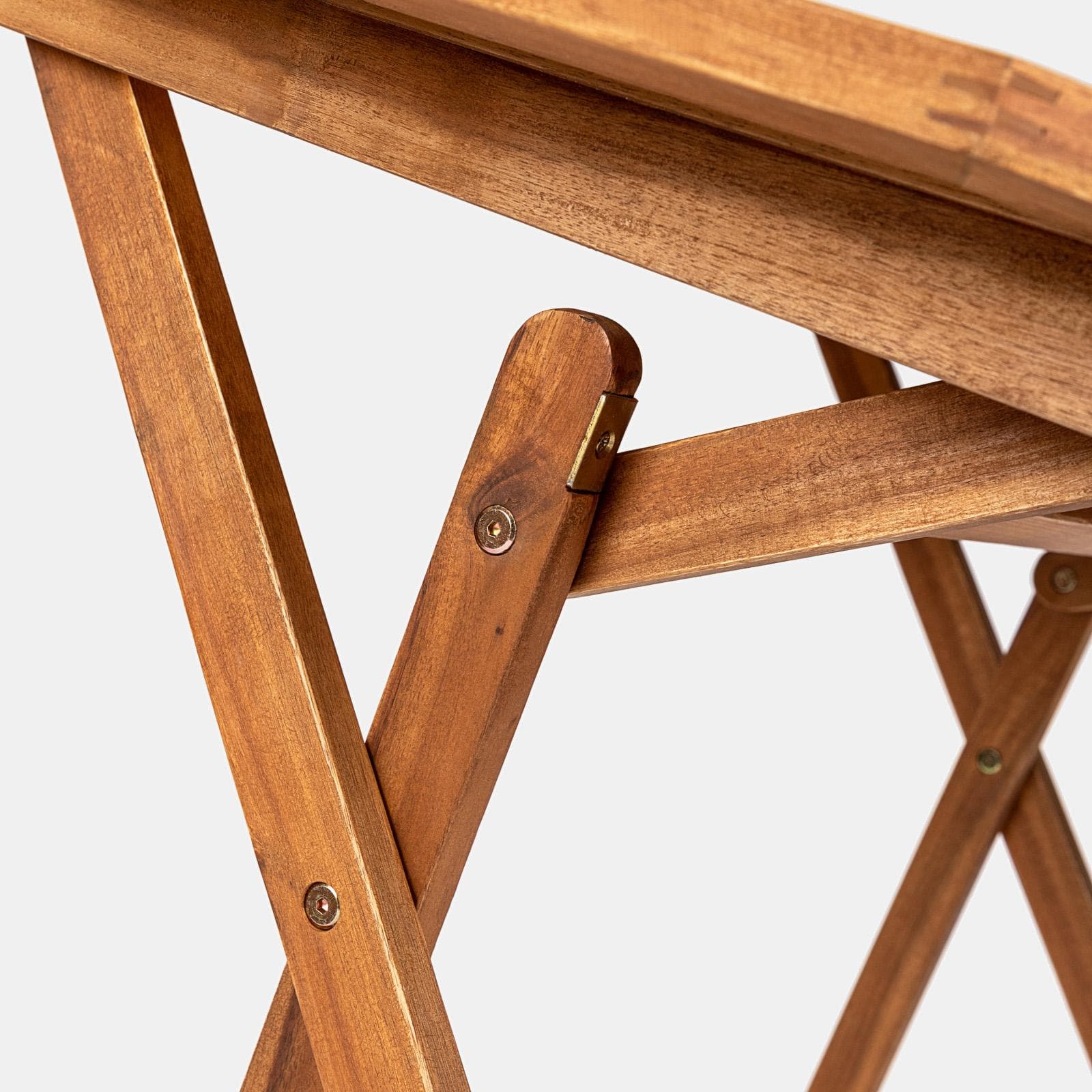 Set pranzo tavolo rotondo 100 cm e 4 sedie regista tortora in legno di acacia - Paja