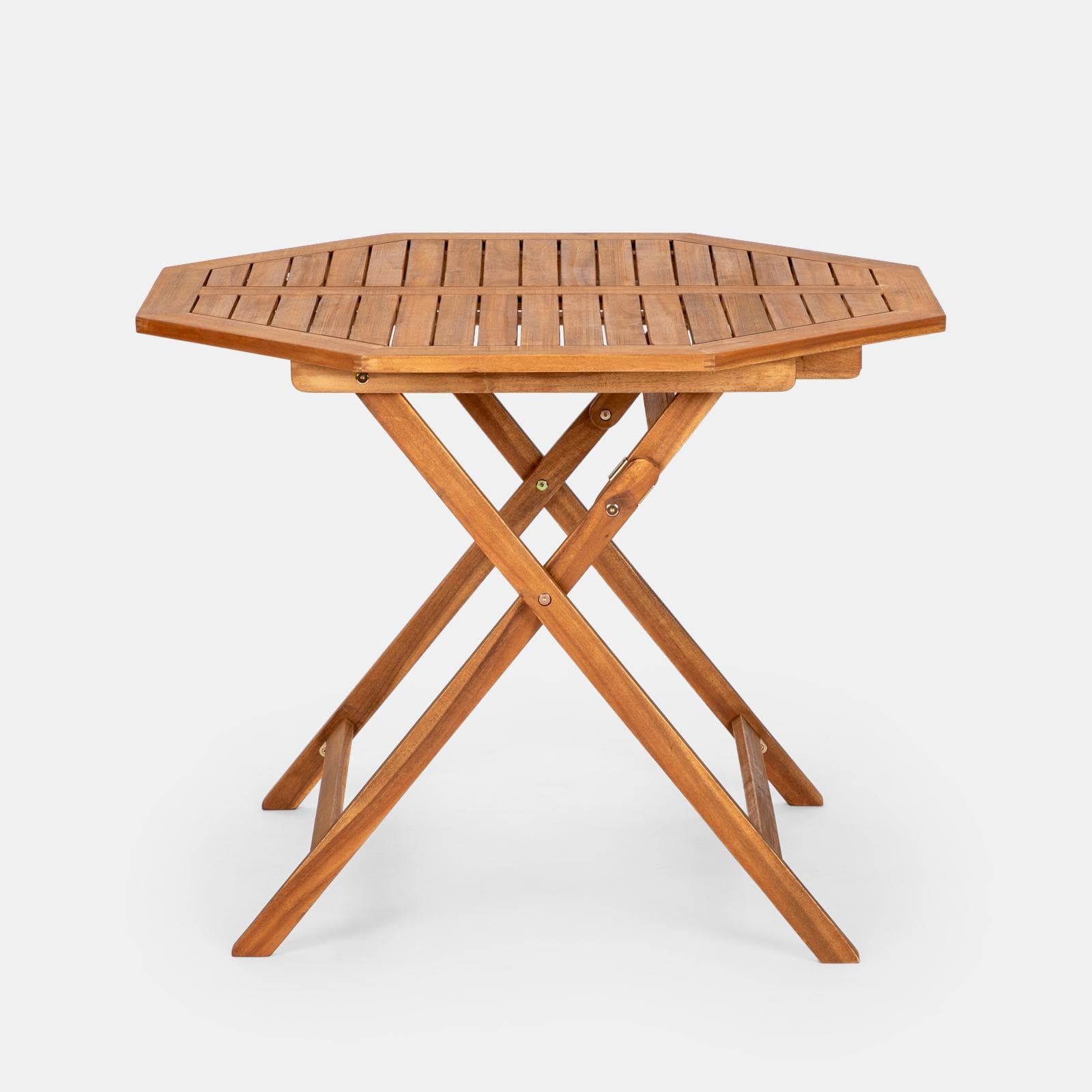 Set pranzo tavolo rotondo 100 cm e 4 sedie regista tortora in legno di acacia - Paja