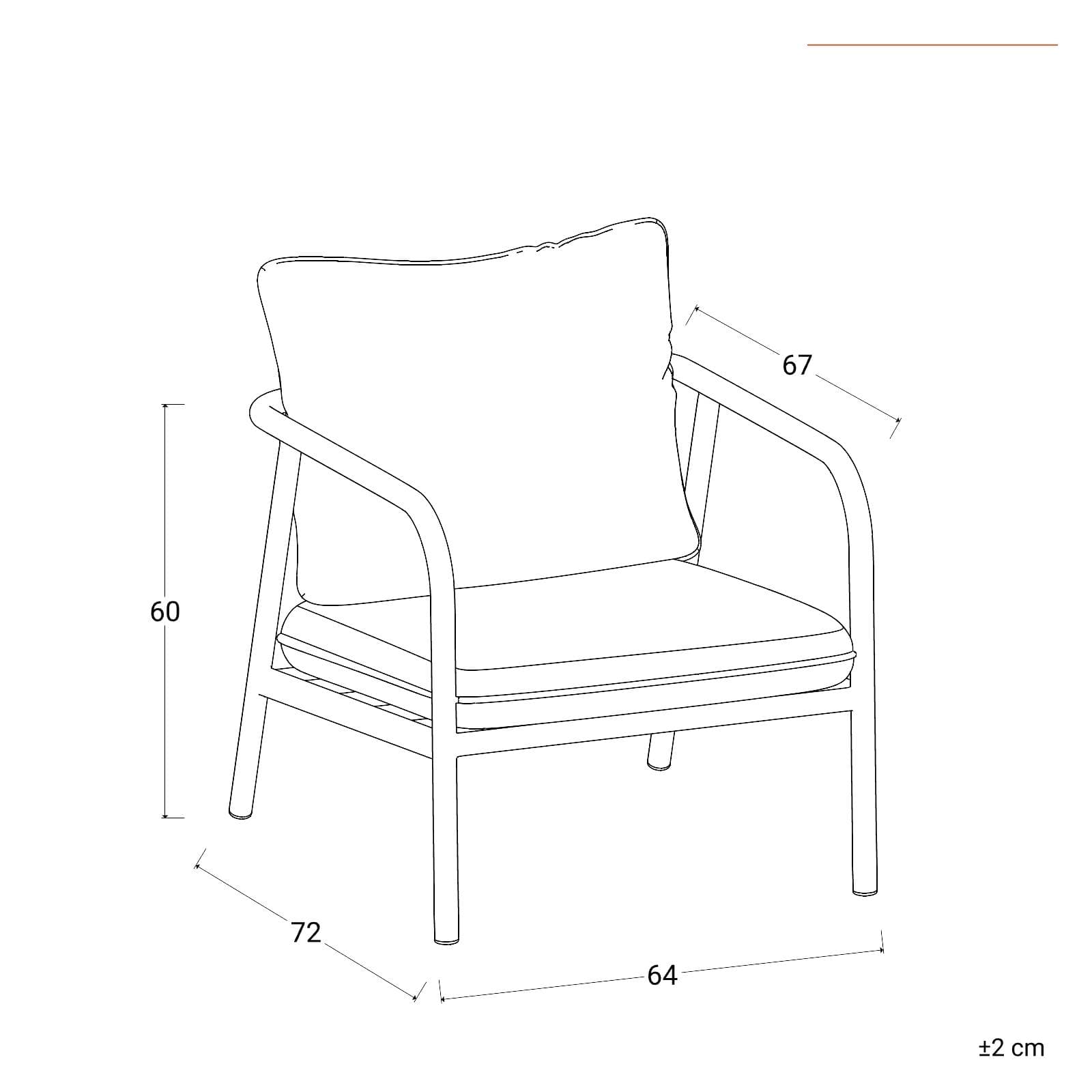 Set relax 4 posti in acciaio verde scuro e cuscini imbottiti beige - Crey