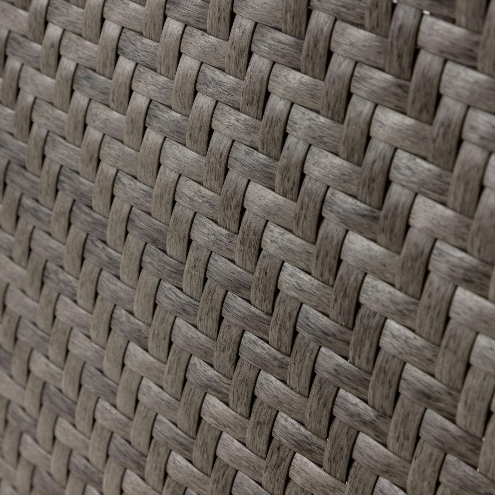 Set relax 4 posti in polyrattan caffè con tavolino e cuscini - Borakay