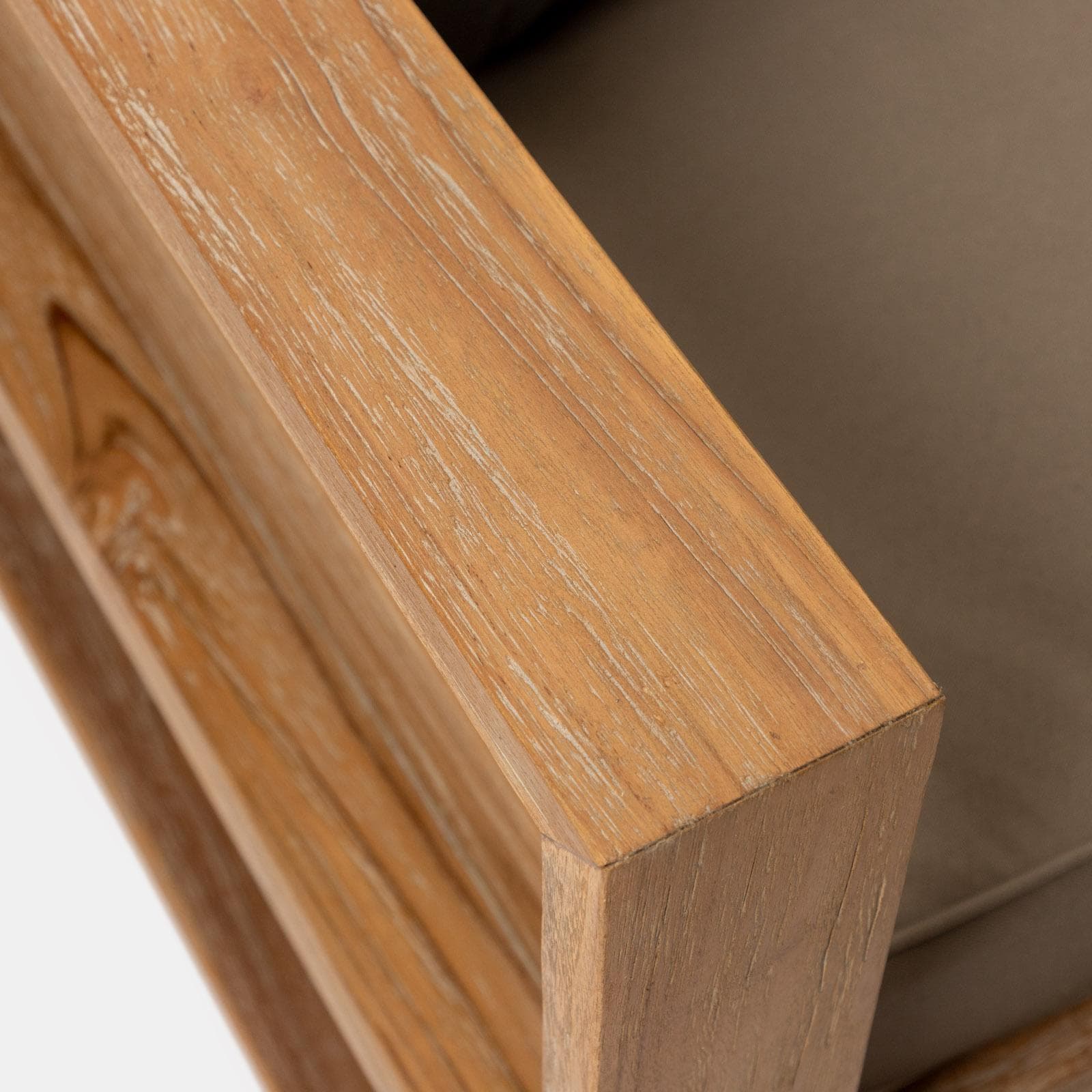 Set relax 5 posti in legno teak con cuscini grigio scuro - Cairo