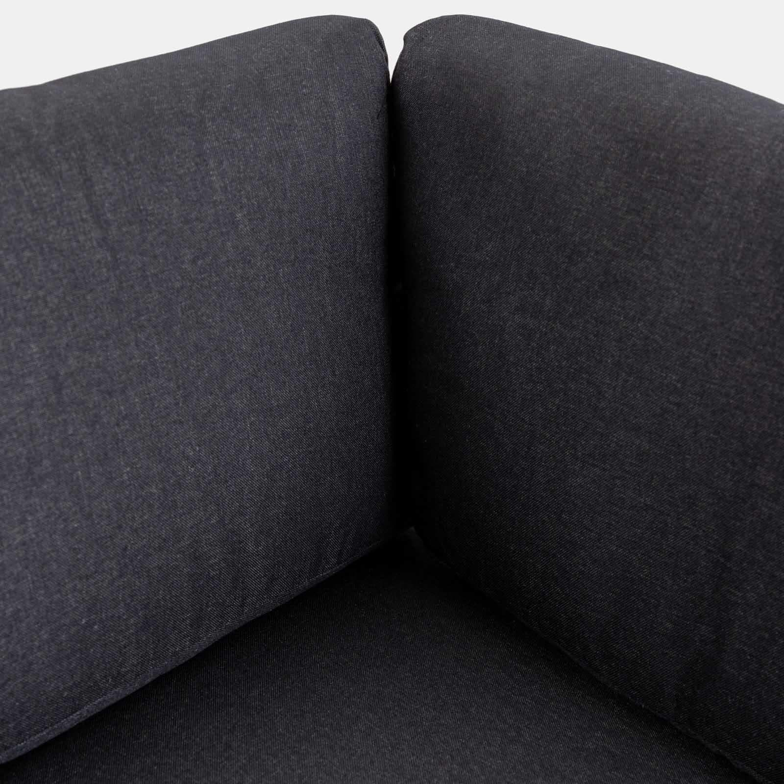 Set relax angolare antracite con tavolino in alluminio e polywood - Stephane