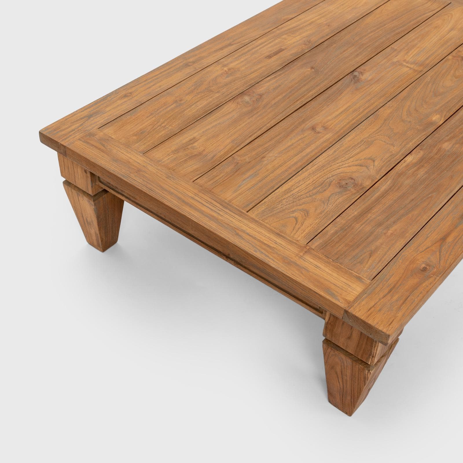 Set relax con 2 poltrone e tavolino in legno teak con cuscini grigio scuro - Iguazu