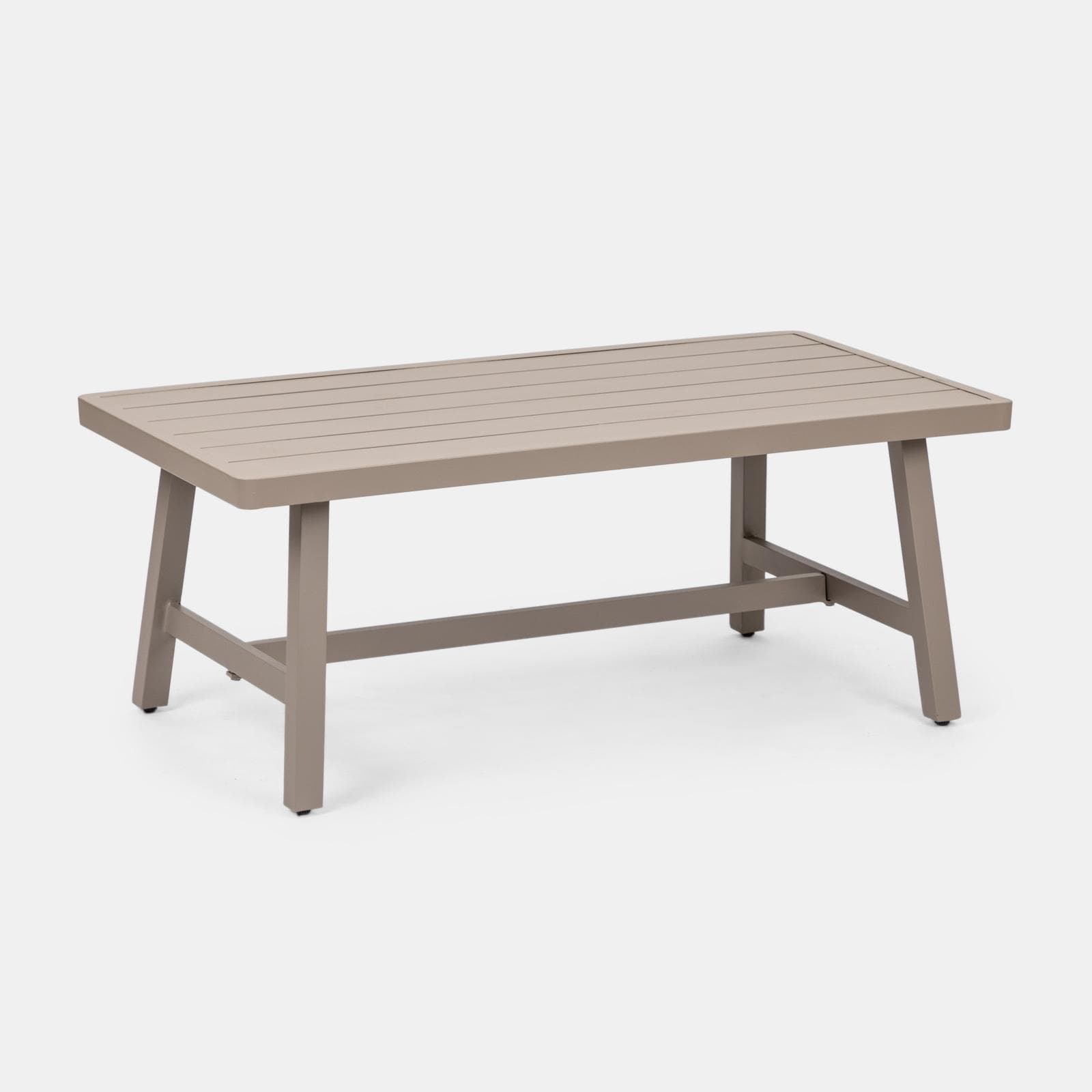 Set relax da esterni 5 posti tortora con cuscini tortora - Calliope