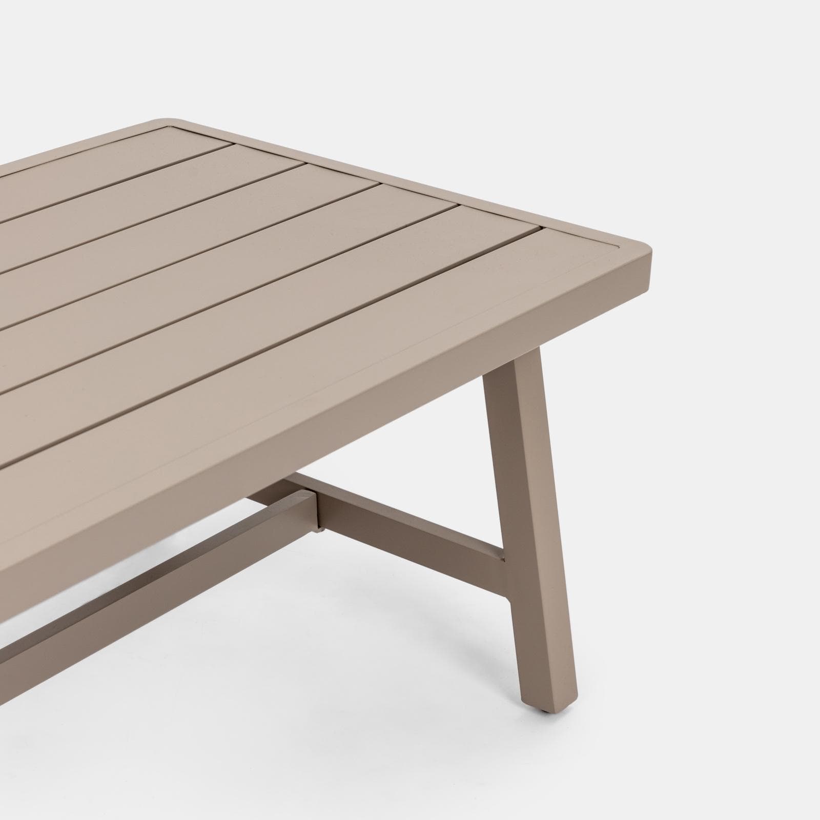 Set relax da esterni 5 posti tortora con cuscini tortora - Calliope