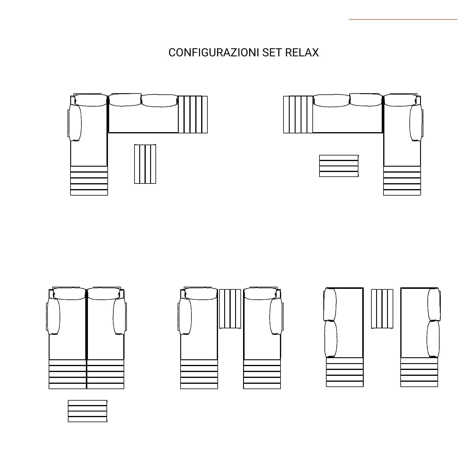 Set relax modulare in alluminio bianco e dettagli effetto legno con cuscini tortora - Scilla