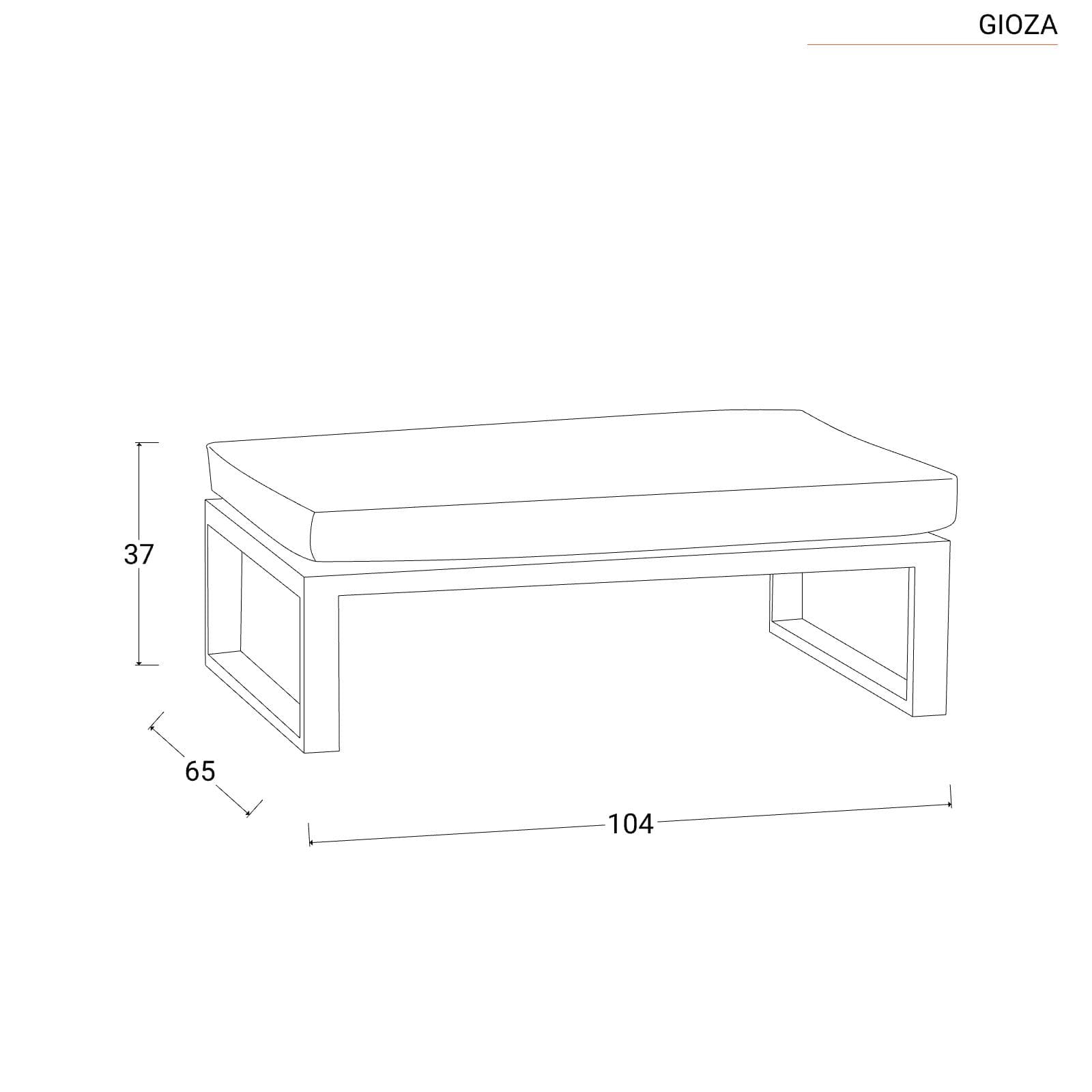 Set relax da giardino modulare in alluminio bianco con cuscini grigi - Gioza