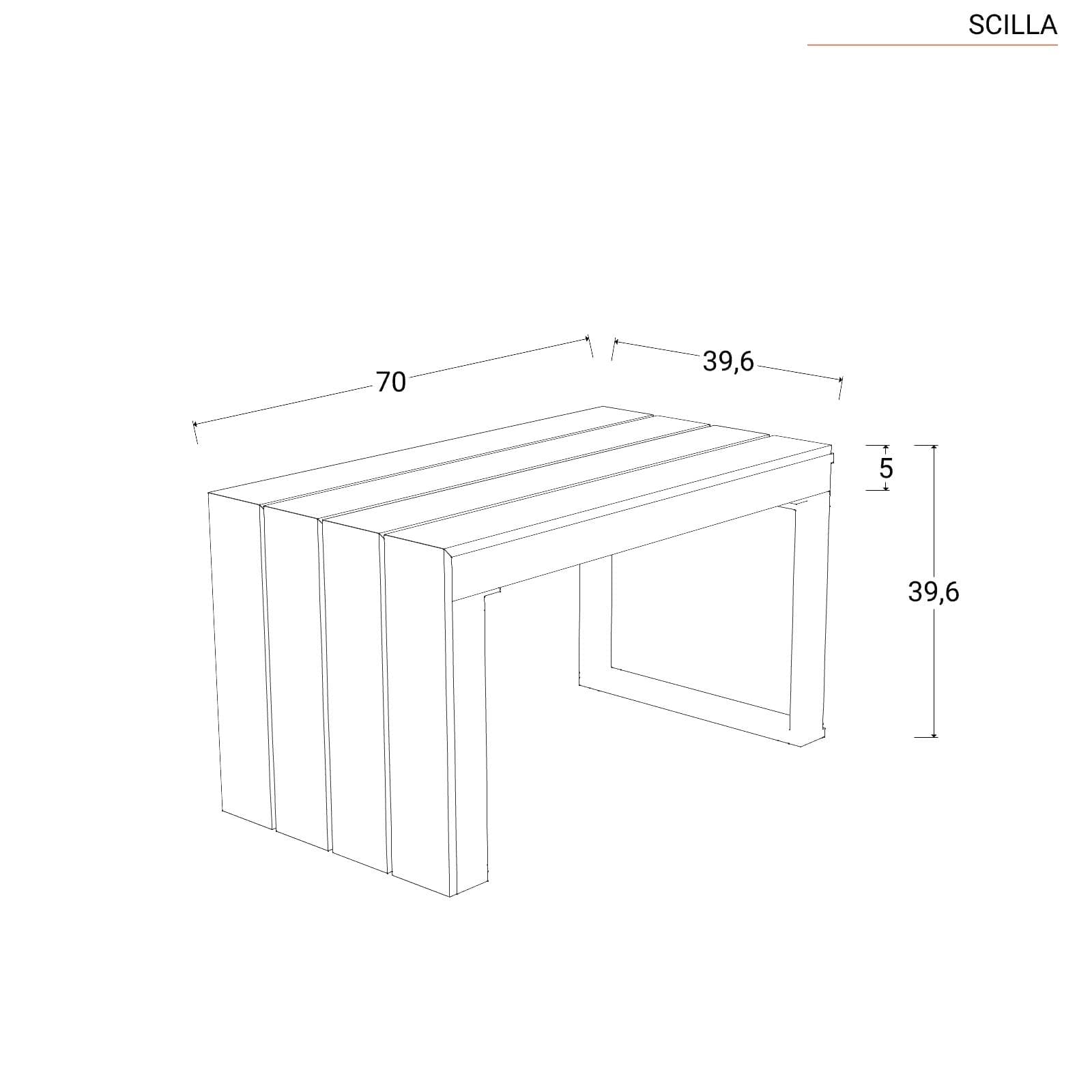 Set relax modulare in alluminio bianco e dettagli effetto legno con cuscini grigio - Scilla