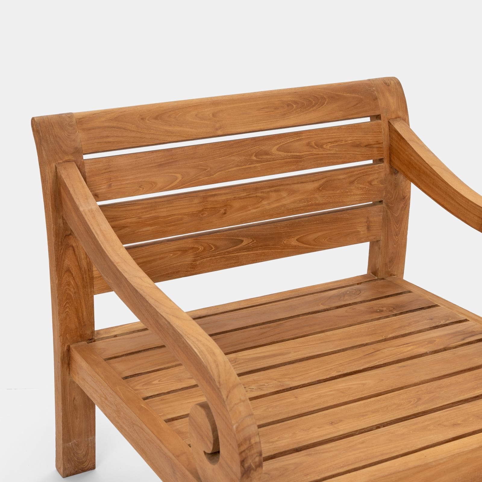 Set relax da giardino in teak con cuscini ecrù e tavolino - Belem