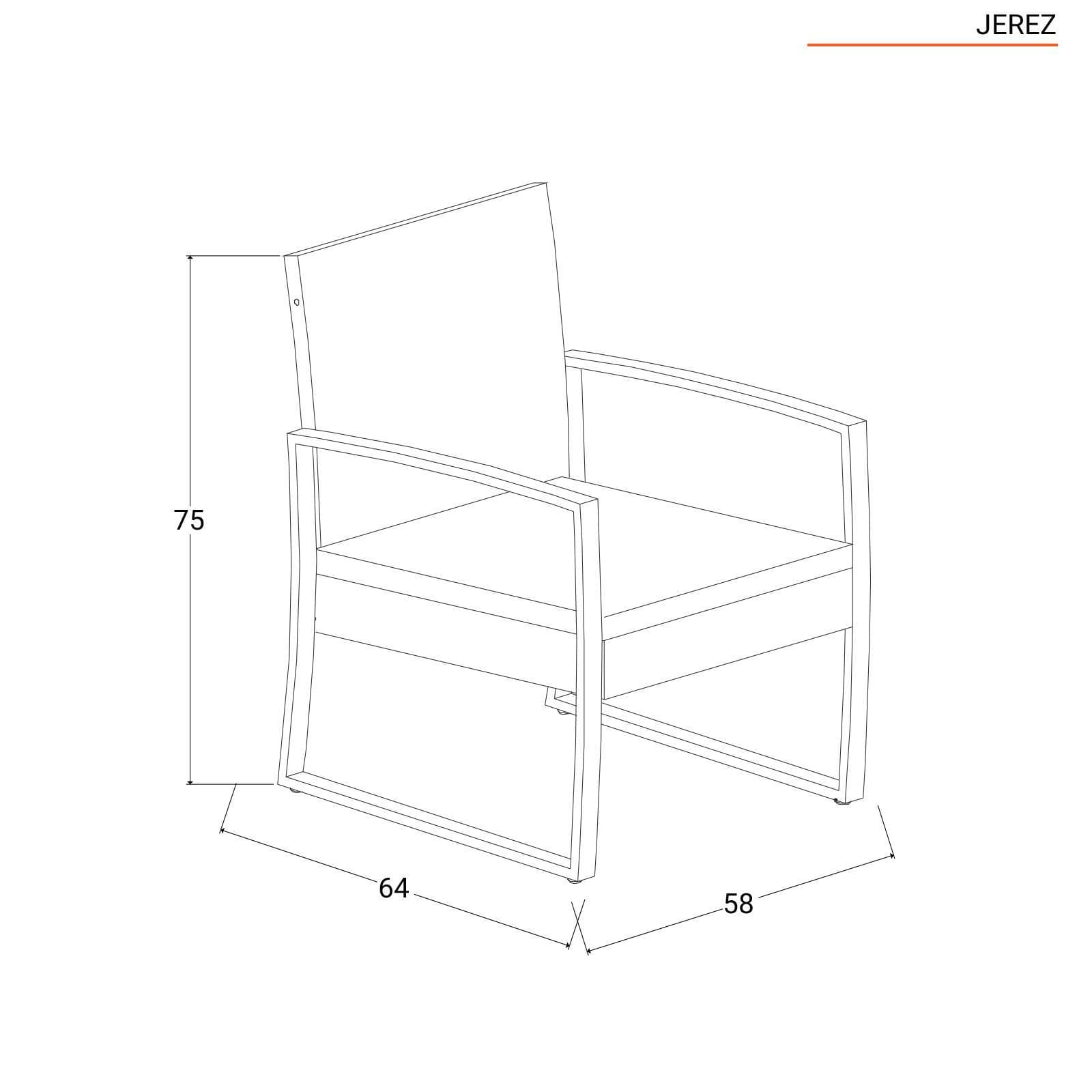 Set relax divano 2 poltrone e tavolino in polyrattan grigio e acciaio bianco – Jerez