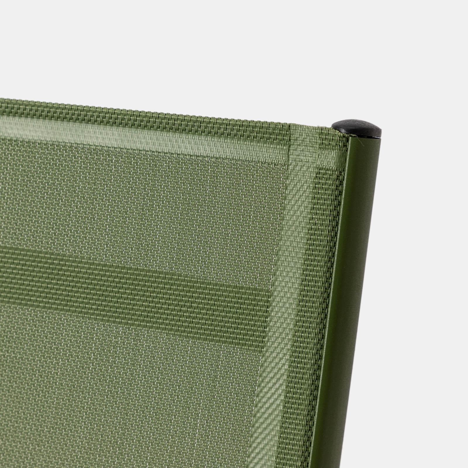 Set relax due poltrone in textilene e tavolino da caffè 44x43 cm in alluminio verde foresta - Jonit