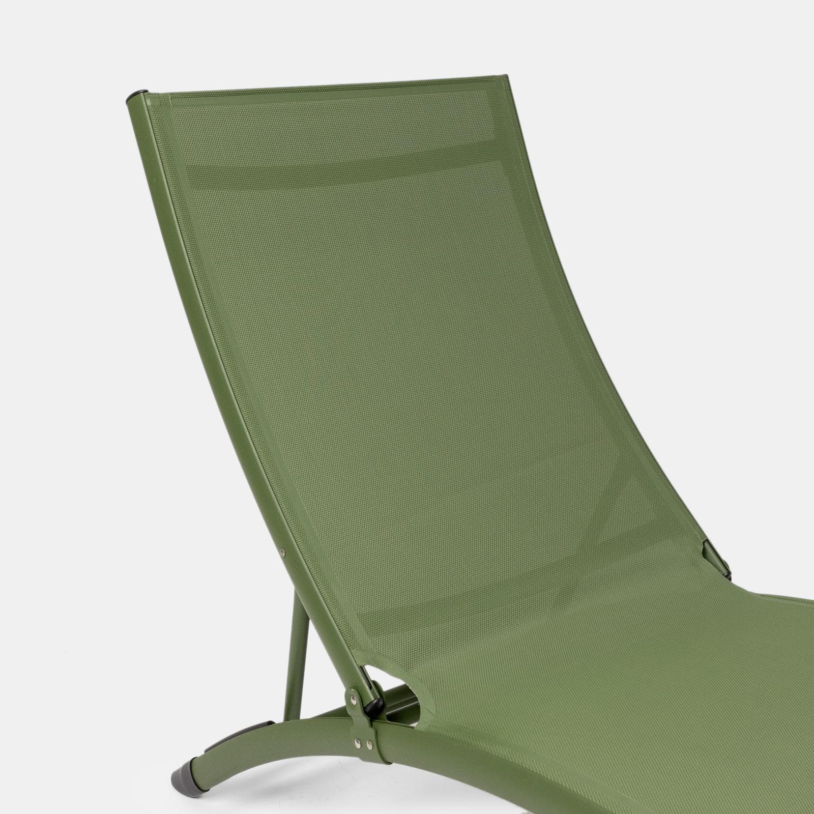 Set relax due poltrone in textilene e tavolino da caffè 44x43 cm in alluminio verde foresta - Jonit