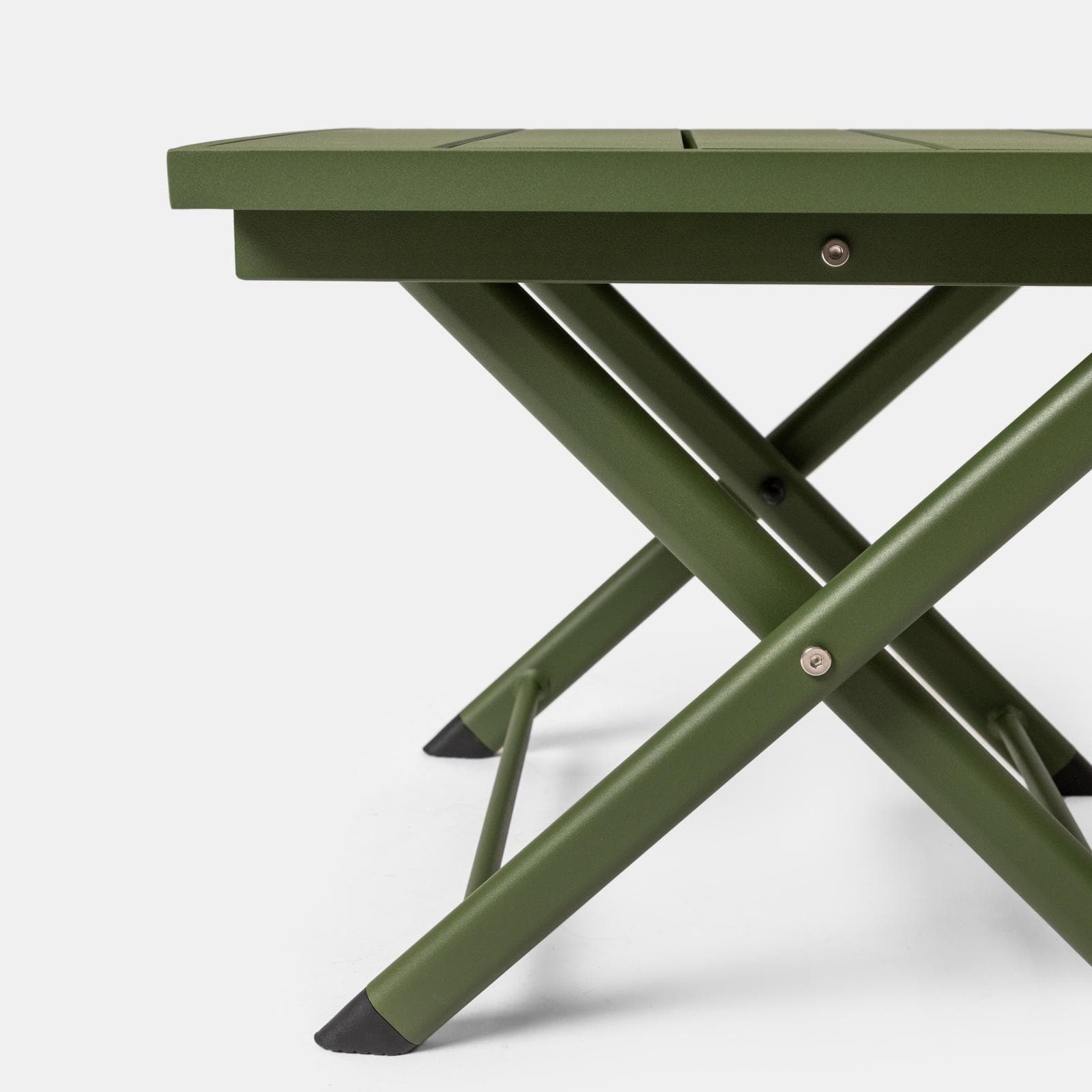 Set relax due poltrone in textilene e tavolino da caffè 44x43 cm in alluminio verde foresta - Jonit