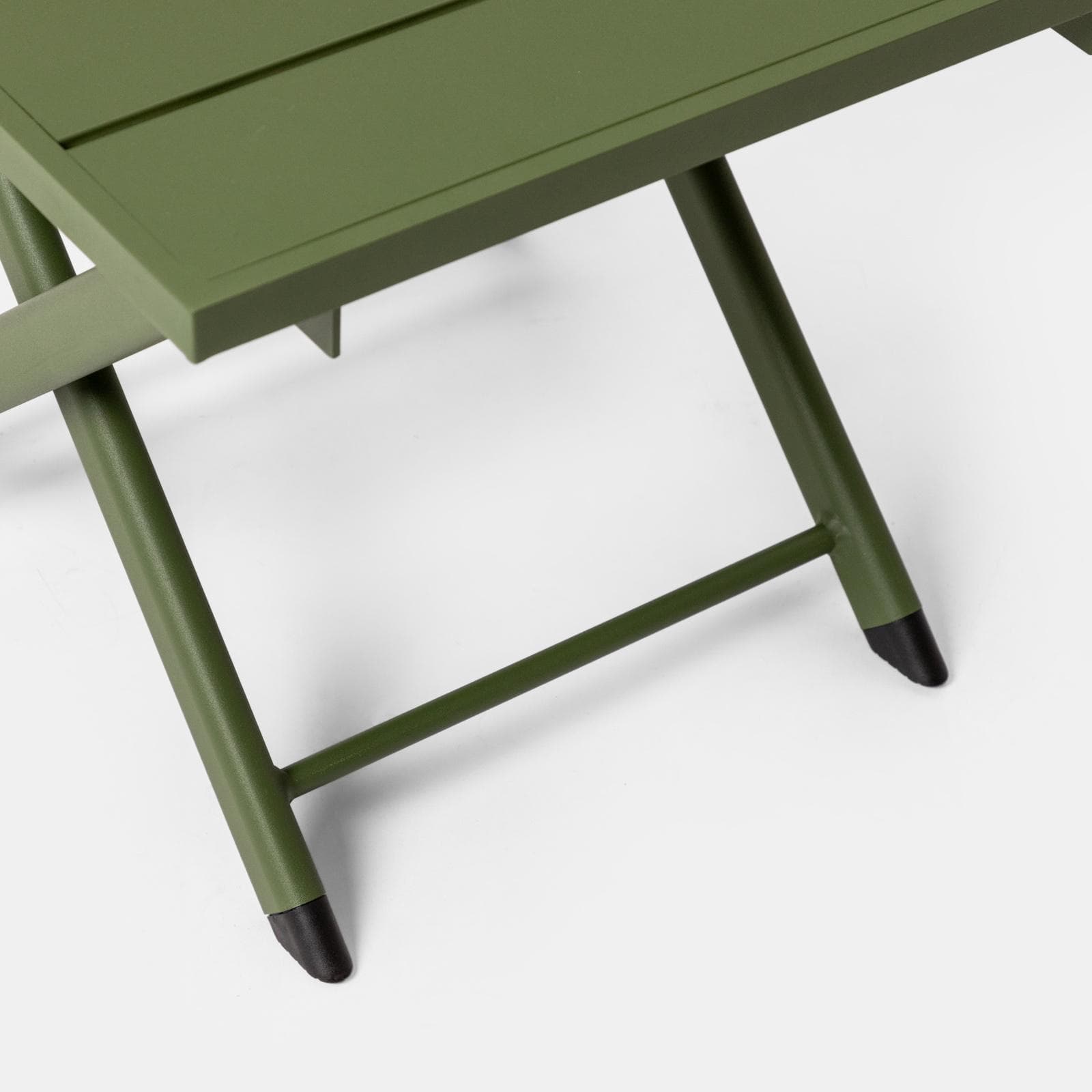Set relax due poltrone in textilene e tavolino da caffè 44x43 cm in alluminio verde foresta - Jonit