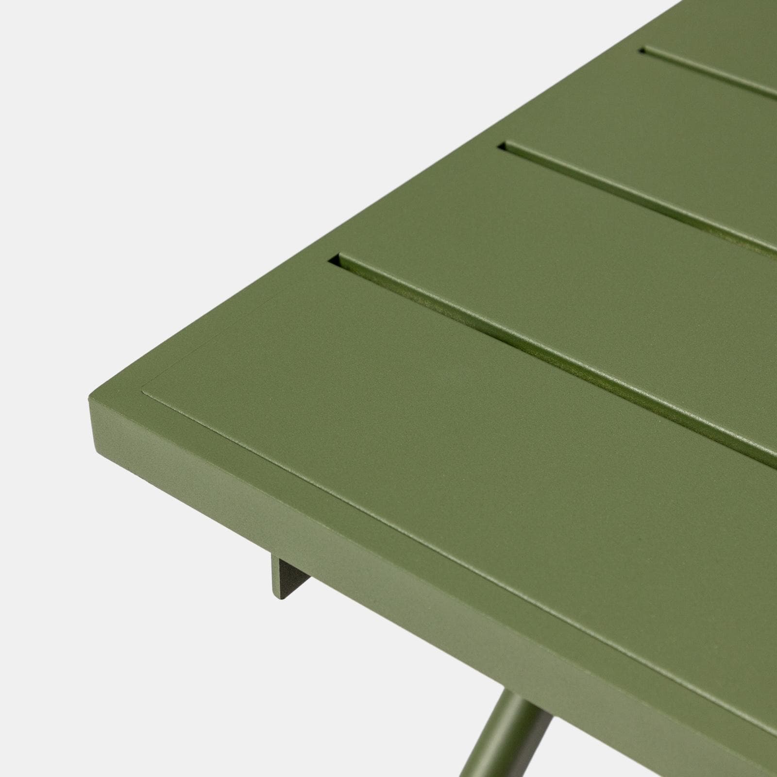 Set relax due poltrone in textilene e tavolino da caffè 44x43 cm in alluminio verde foresta - Jonit