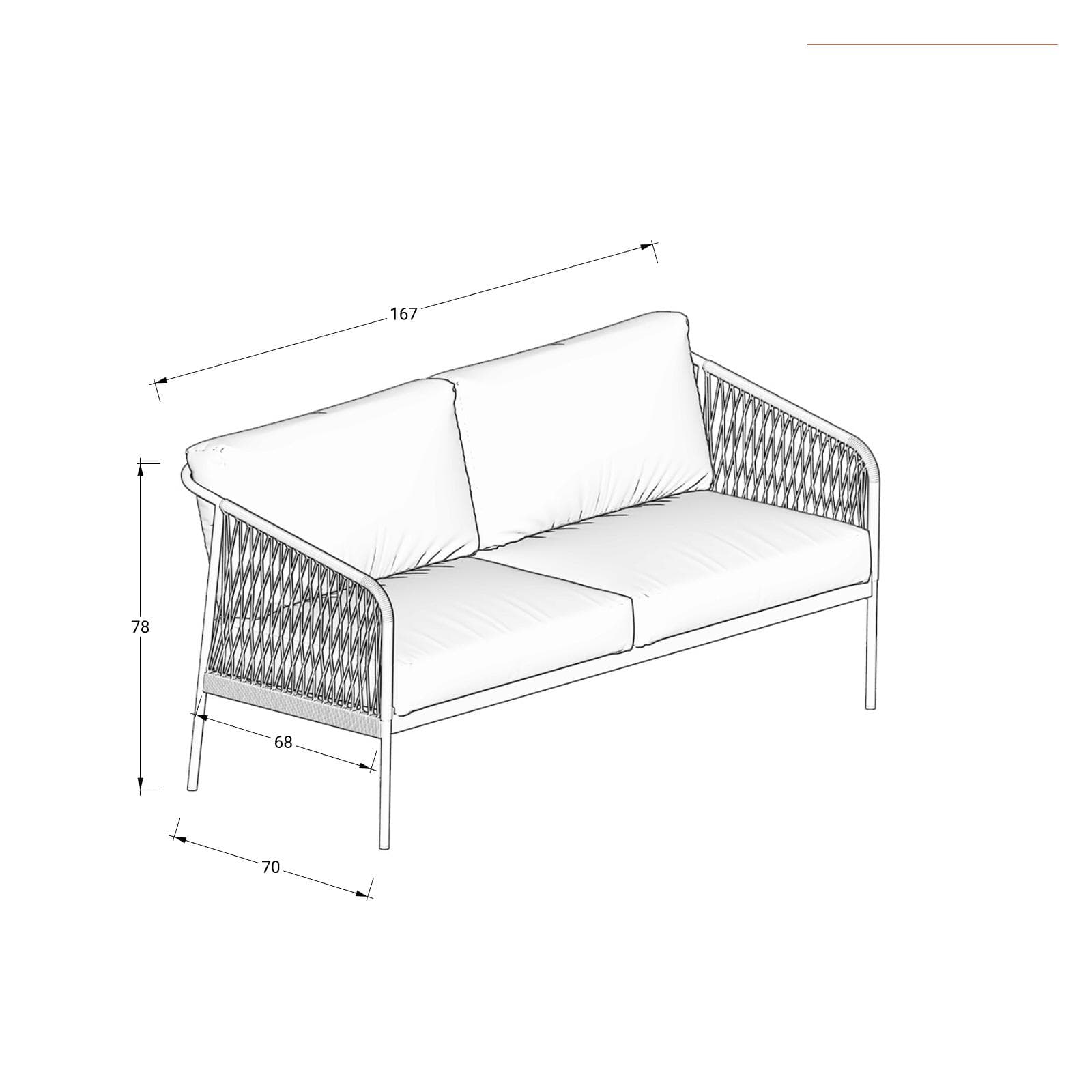 Set relax in alluminio antracite con cuscini grigi e due tavolini - Orosei