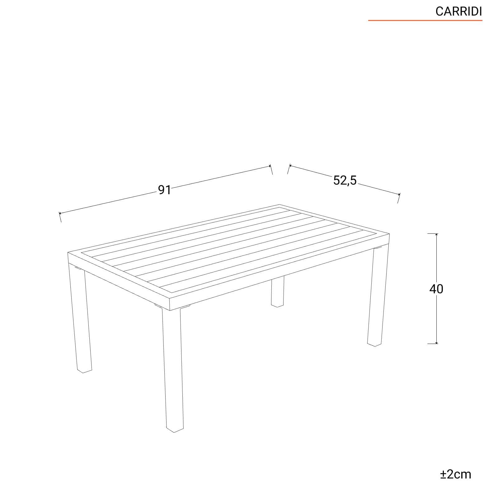 Set relax 4 posti in alluminio antracite con cuscini grigi - Carridi