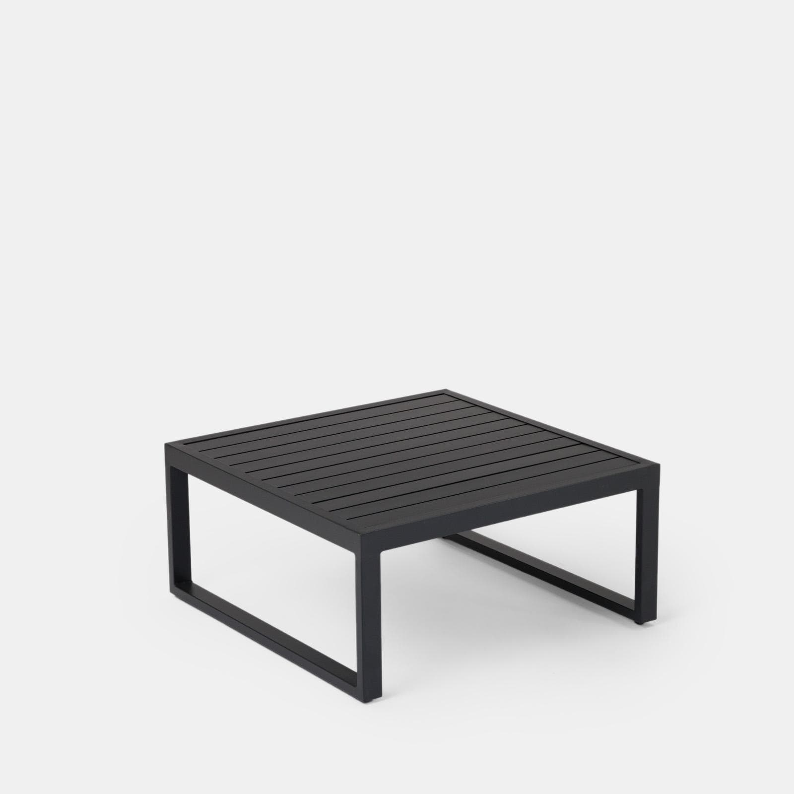 Set relax modulare in alluminio antracite con cuscini grigi e dettagli in corda - Miranda