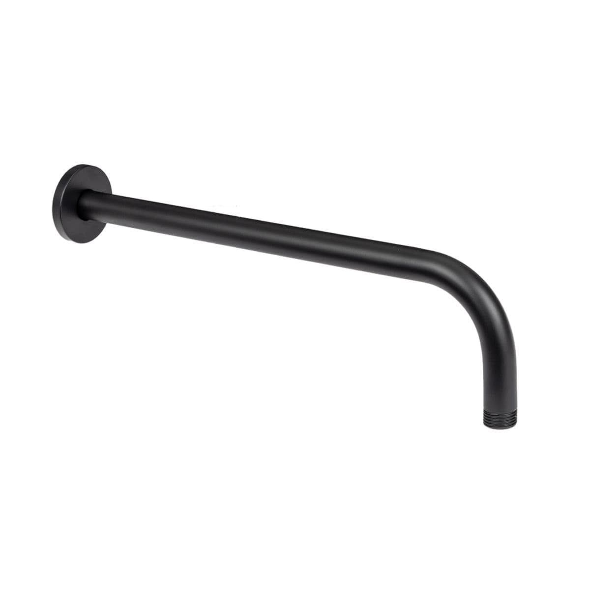 Set soffione ultraslim 30 cm con braccio doccia 35 cm nero opaco