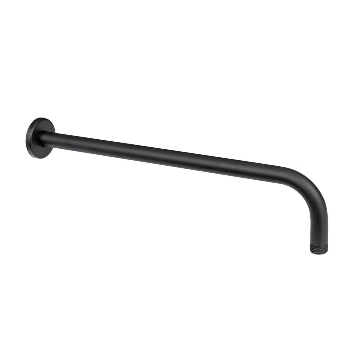 Set soffione ultraslim 30 cm con braccio doccia 40 cm nero opaco