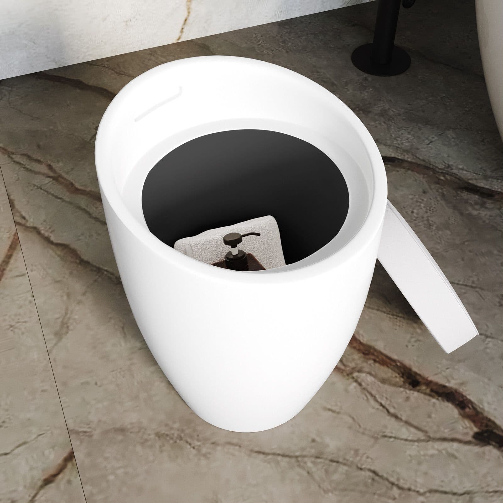 Sgabello contenitore bianco - Elliot