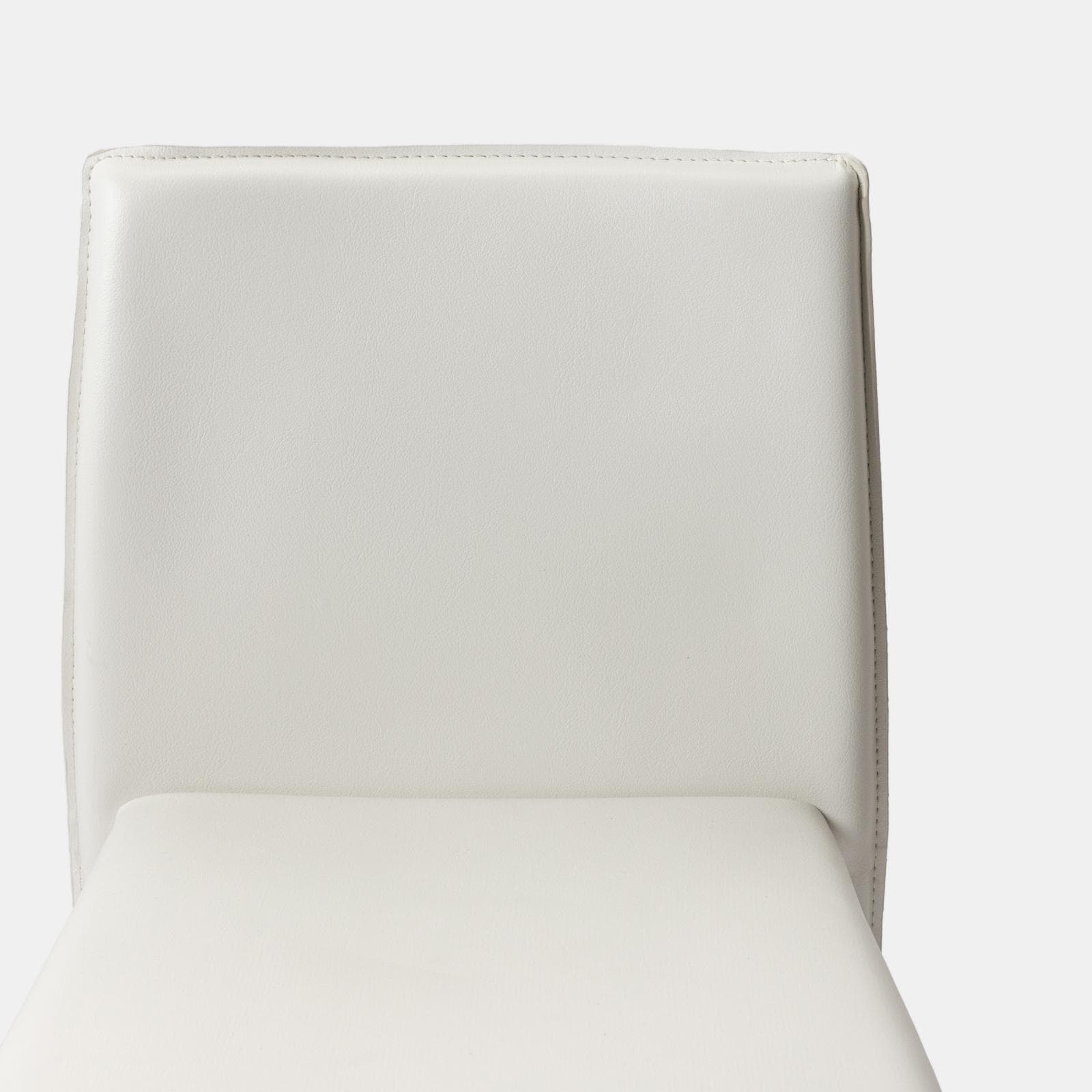 Sgabello in similpelle bianco con poggiapiedi - Manfredi