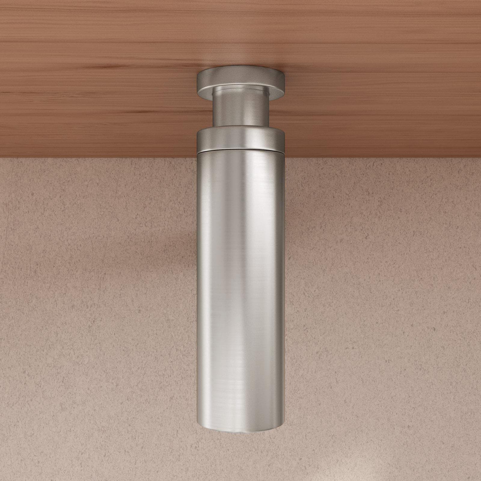 Sifone di scarico finitura acciaio spazzolato per lavabo sospeso o appoggio