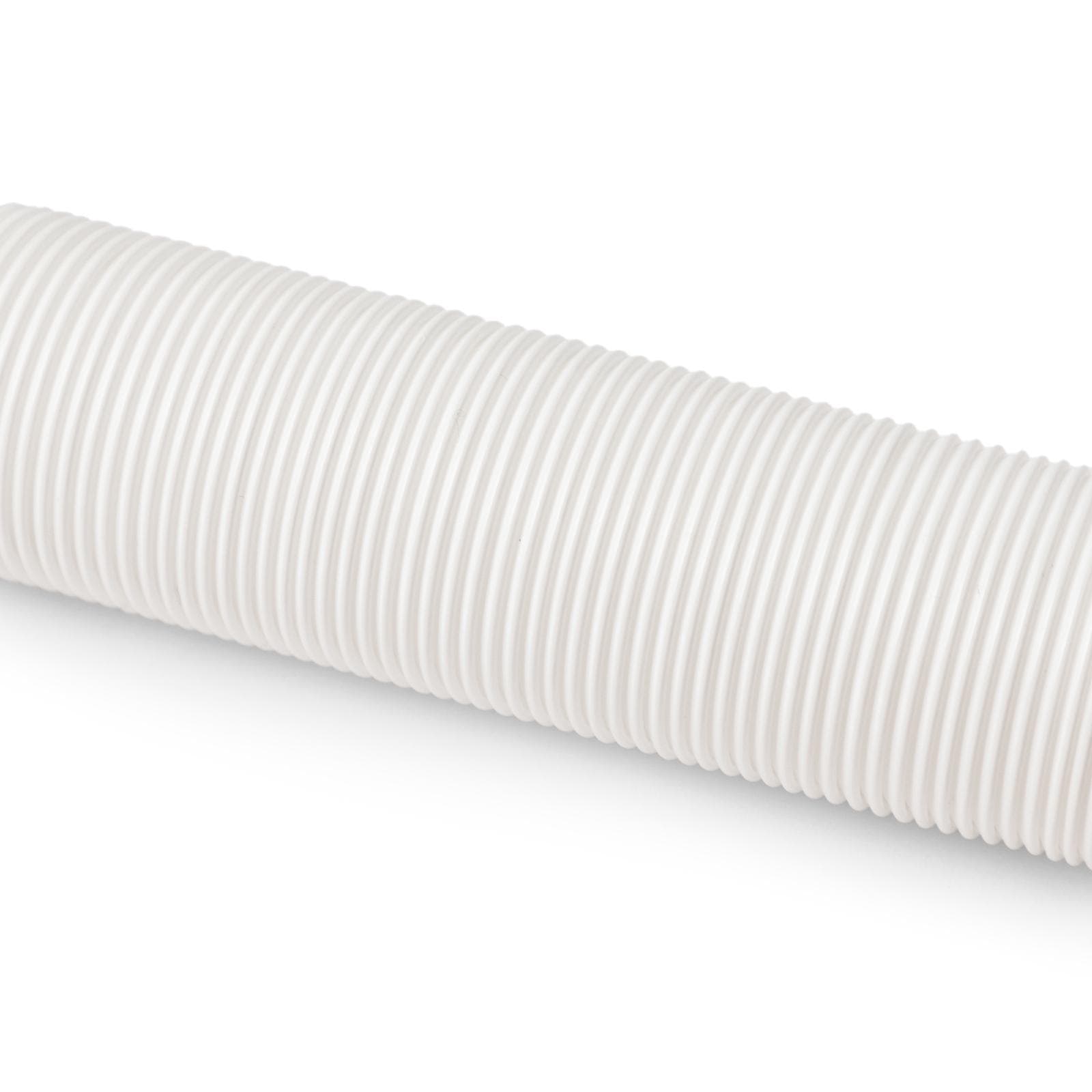 Sifone universale flessibile ed estensibile bianco con ghiera in metallo per lavabo e bidet