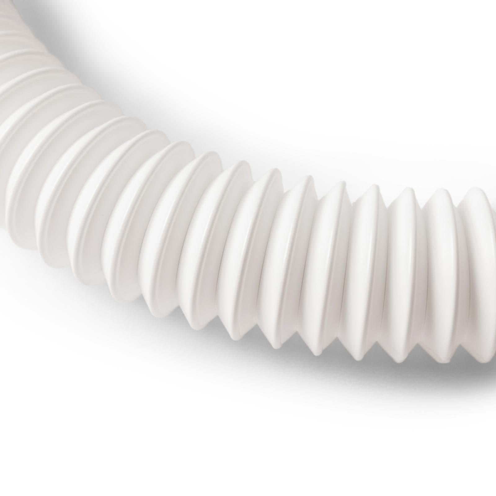 Sifone universale flessibile ed estensibile bianco con ghiera in metallo per lavabo e bidet