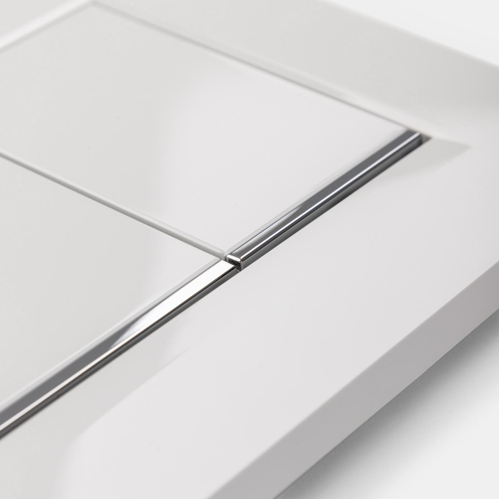 Placca di comando doppio tasto Geberit per Sigma 8 bianco e cromato - Sigma20 square