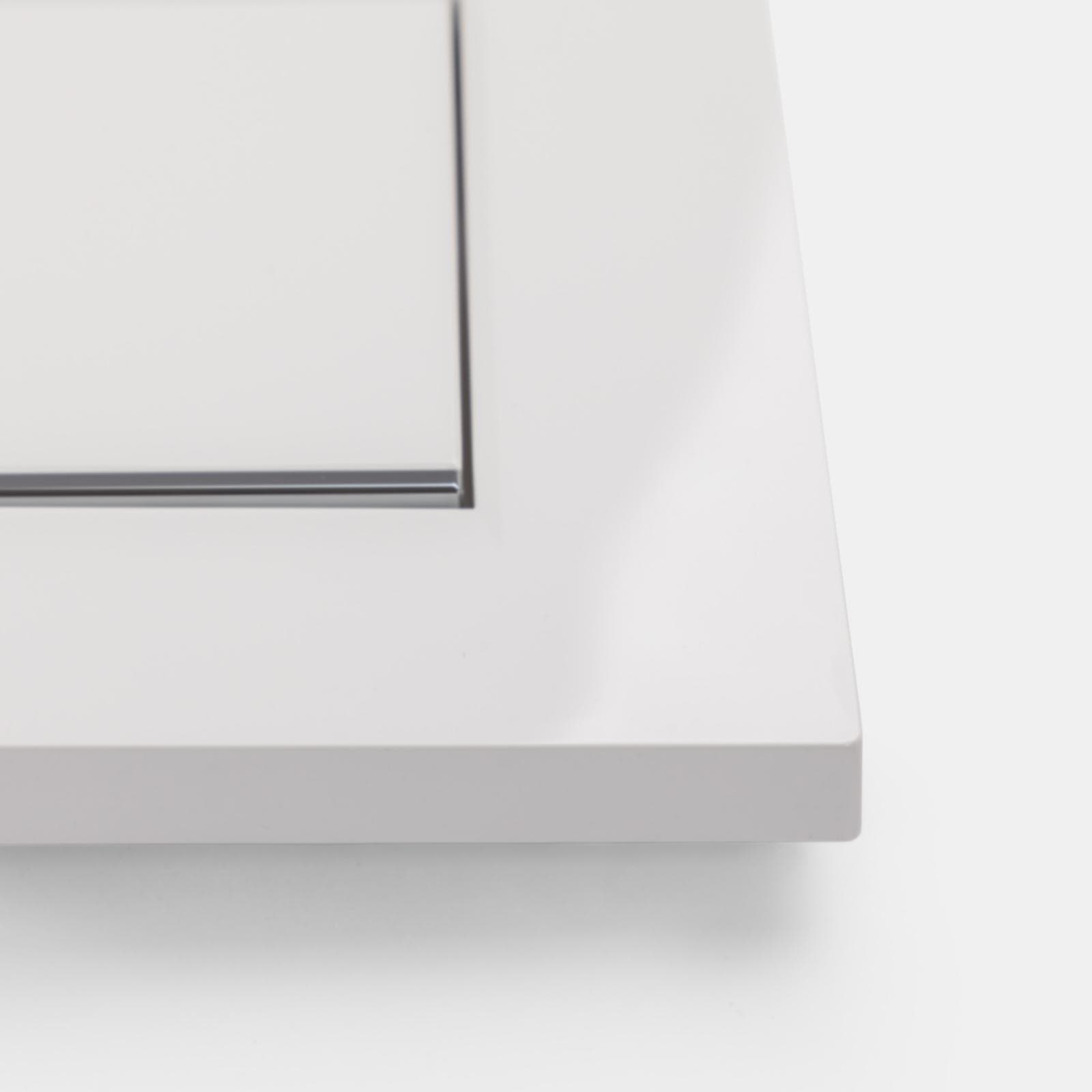 Placca di comando doppio tasto Geberit per Sigma 8 bianco e cromato - Sigma20 square