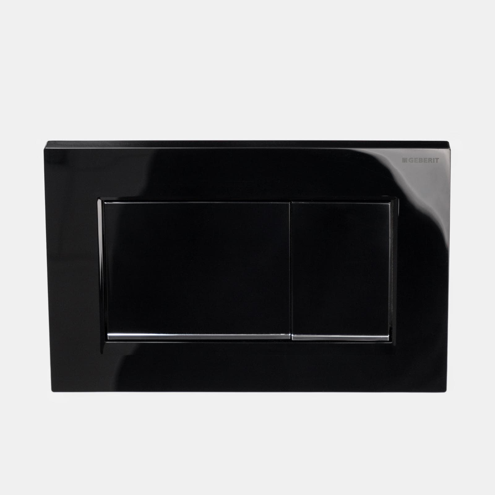 Placca di comando doppio tasto Geberit per Sigma 8 nero-cromo - Sigma20 square