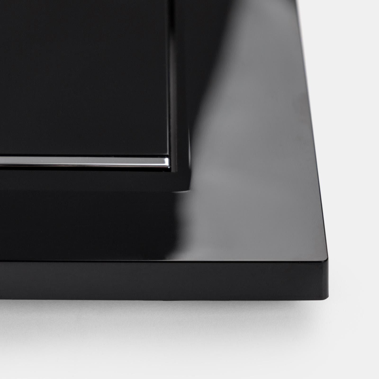 Placca di comando doppio tasto Geberit per Sigma 8 nero-cromo - Sigma20 square