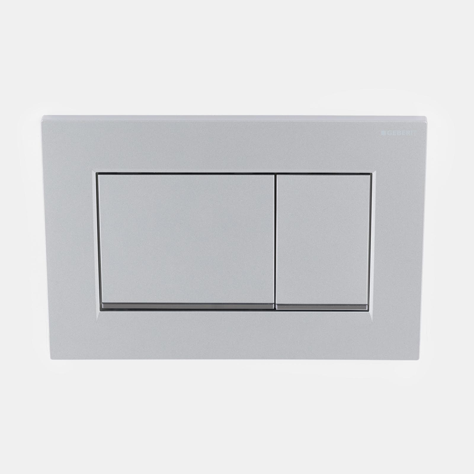 Placca di comando doppio tasto Geberit per Sigma 8 satinato e cromo - Sigma20 square
