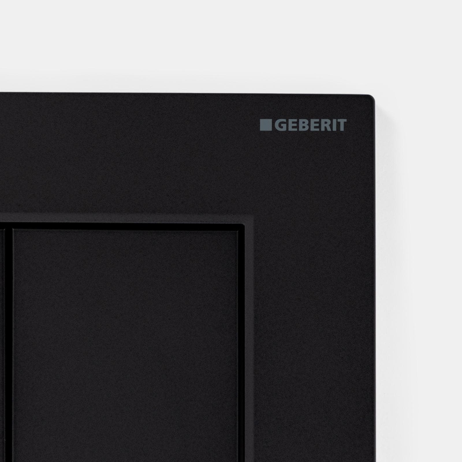 Placca di comando doppio tasto nero opaco Geberit per cassette Sigma - Sigma20 square