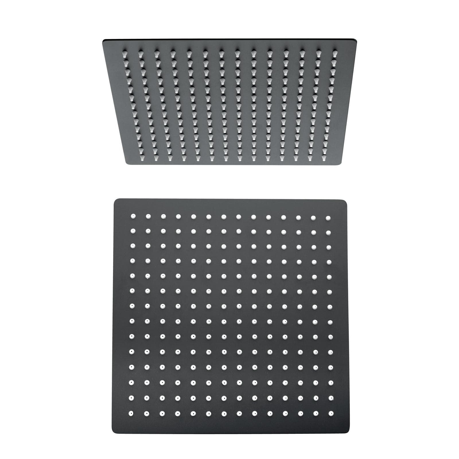 Soffione anticalcare ultraslim 30x30 cm in acciaio nero opaco Jacuzzi - Rubinetteria