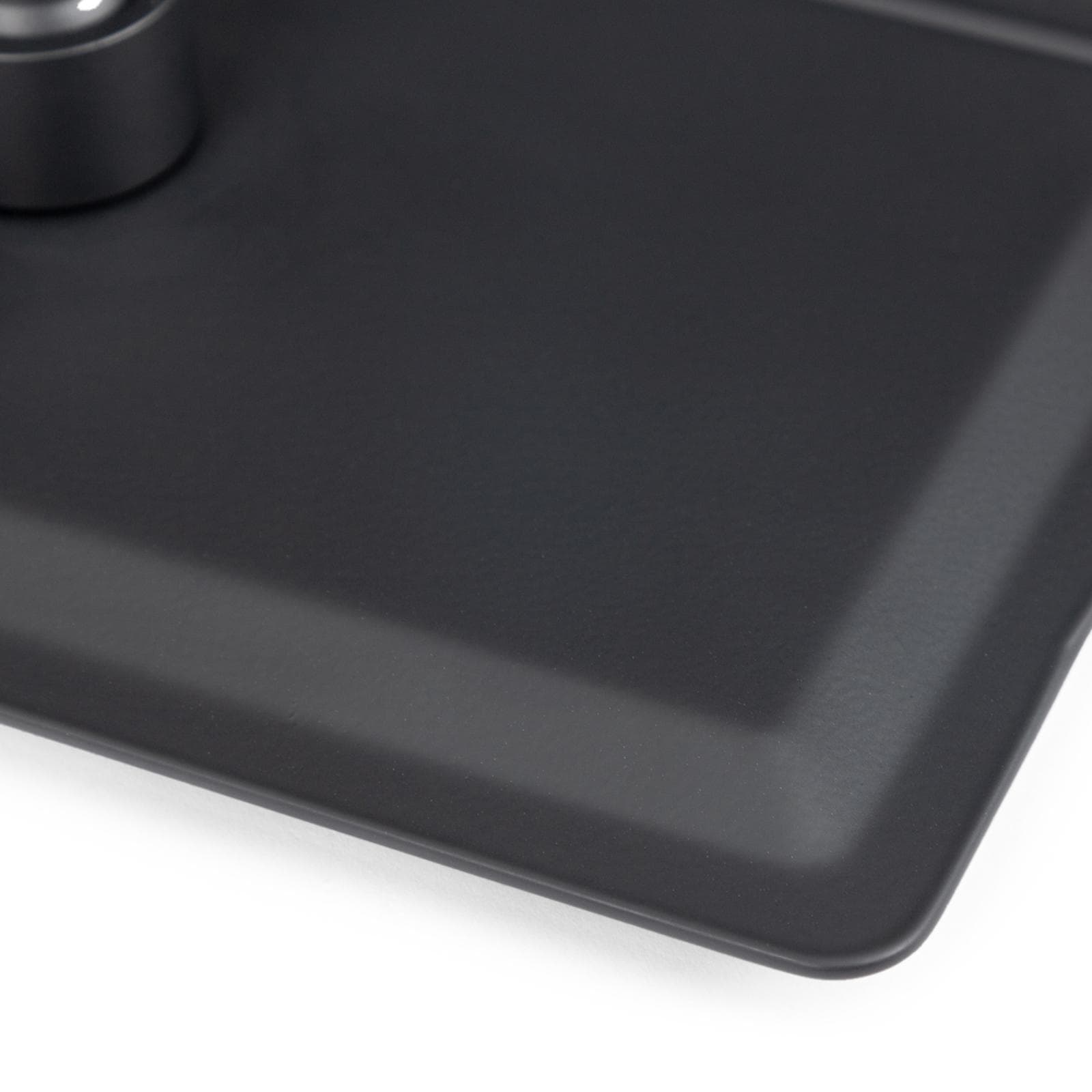 Soffione doccia 25 x 15 cm in acciaio nero opaco anticalcare con snodo orientabile