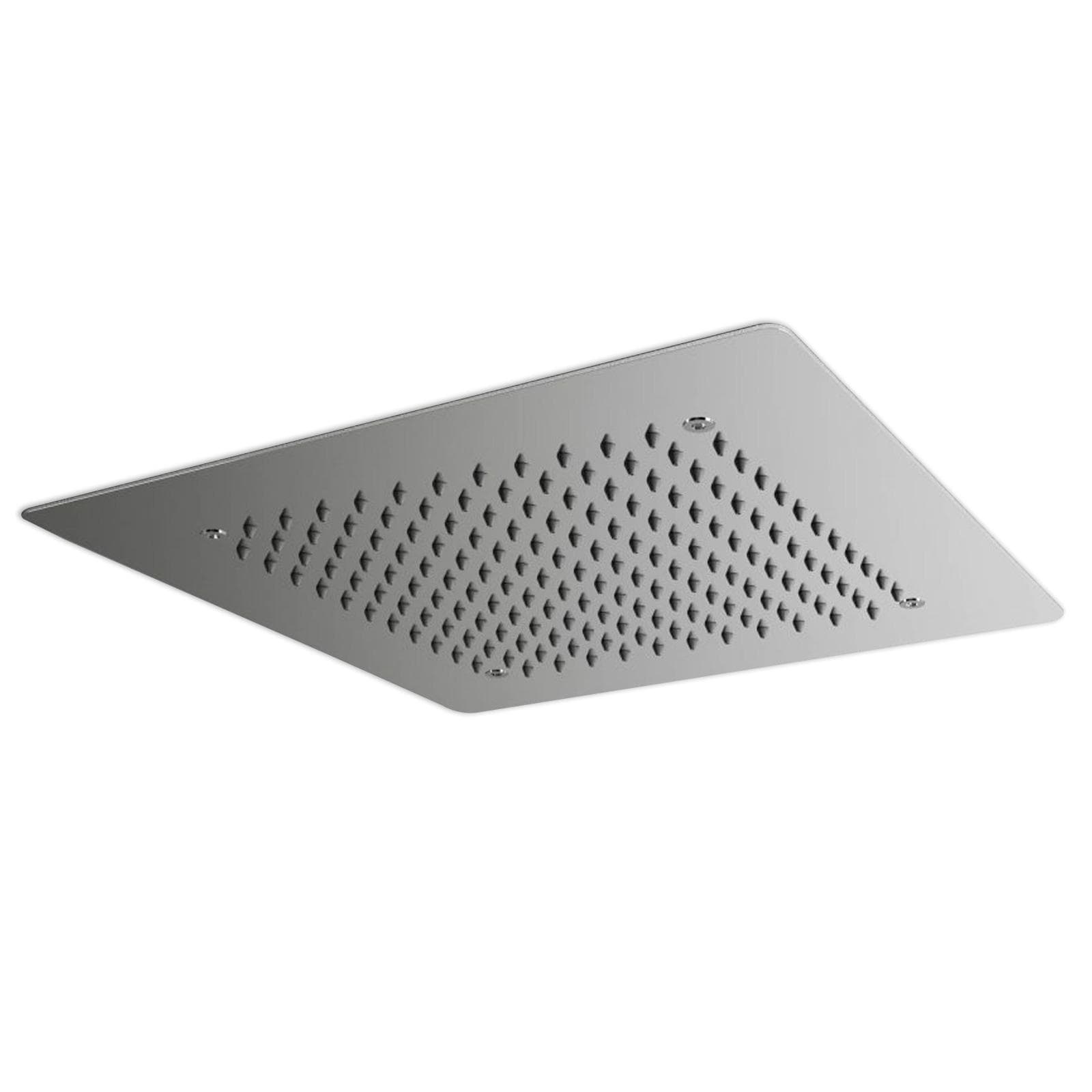 Soffione doccia 35x35 cm ad incasso acciaio inox - Raindrop