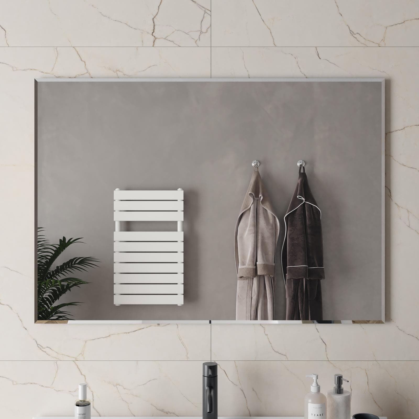 Specchio con cornice bisellata 100 x 70 cm reversibile - Briza