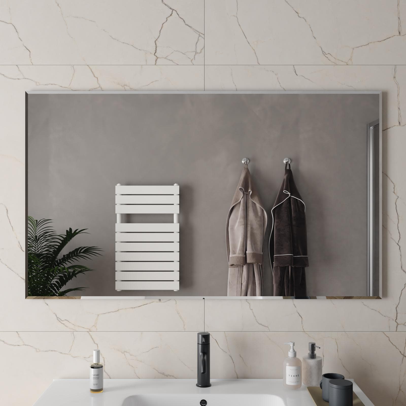 Specchio con cornice bisellata 120 x 70 cm reversibile - Briza