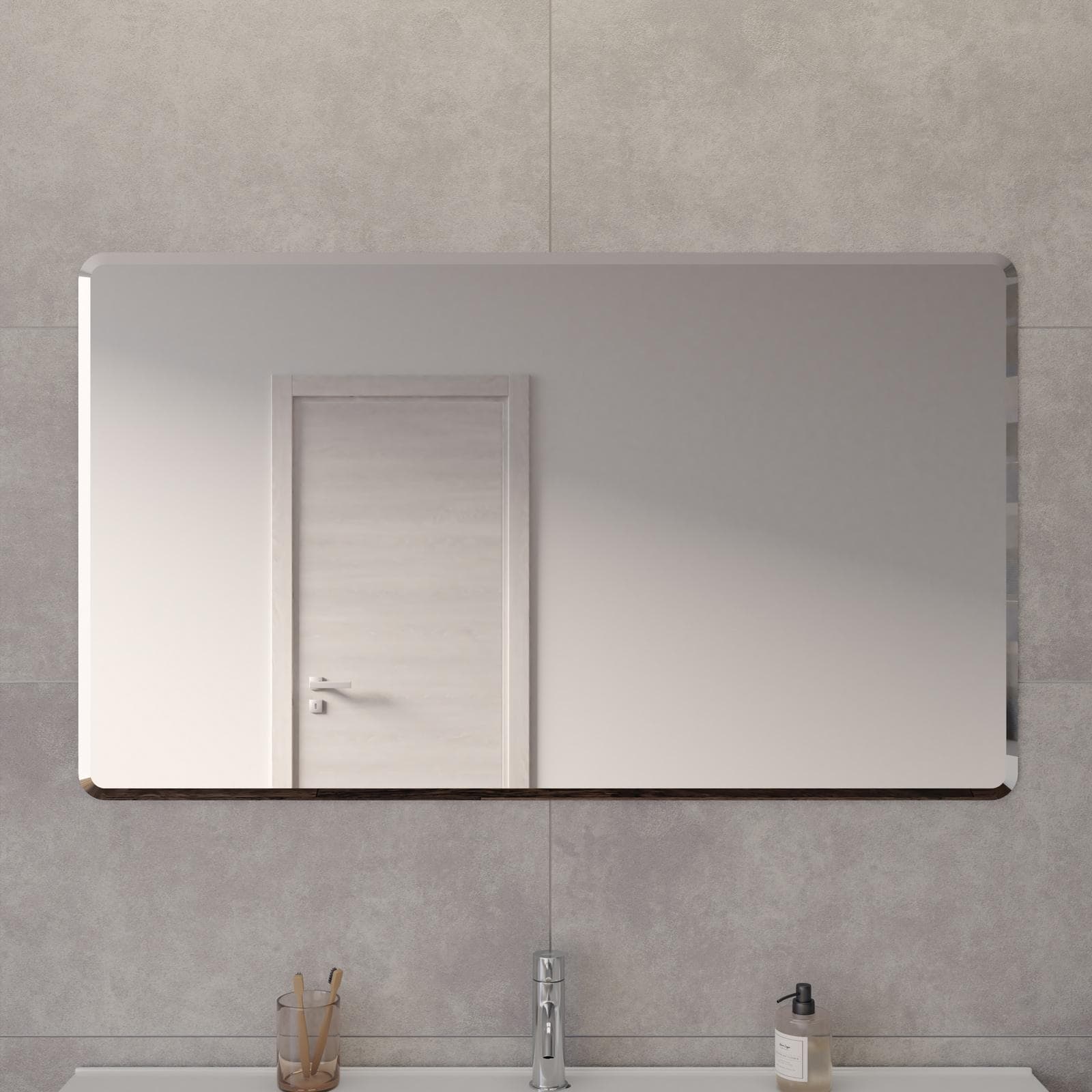 Specchio con cornice bisellata 120 x 70 cm reversibile - Ostro
